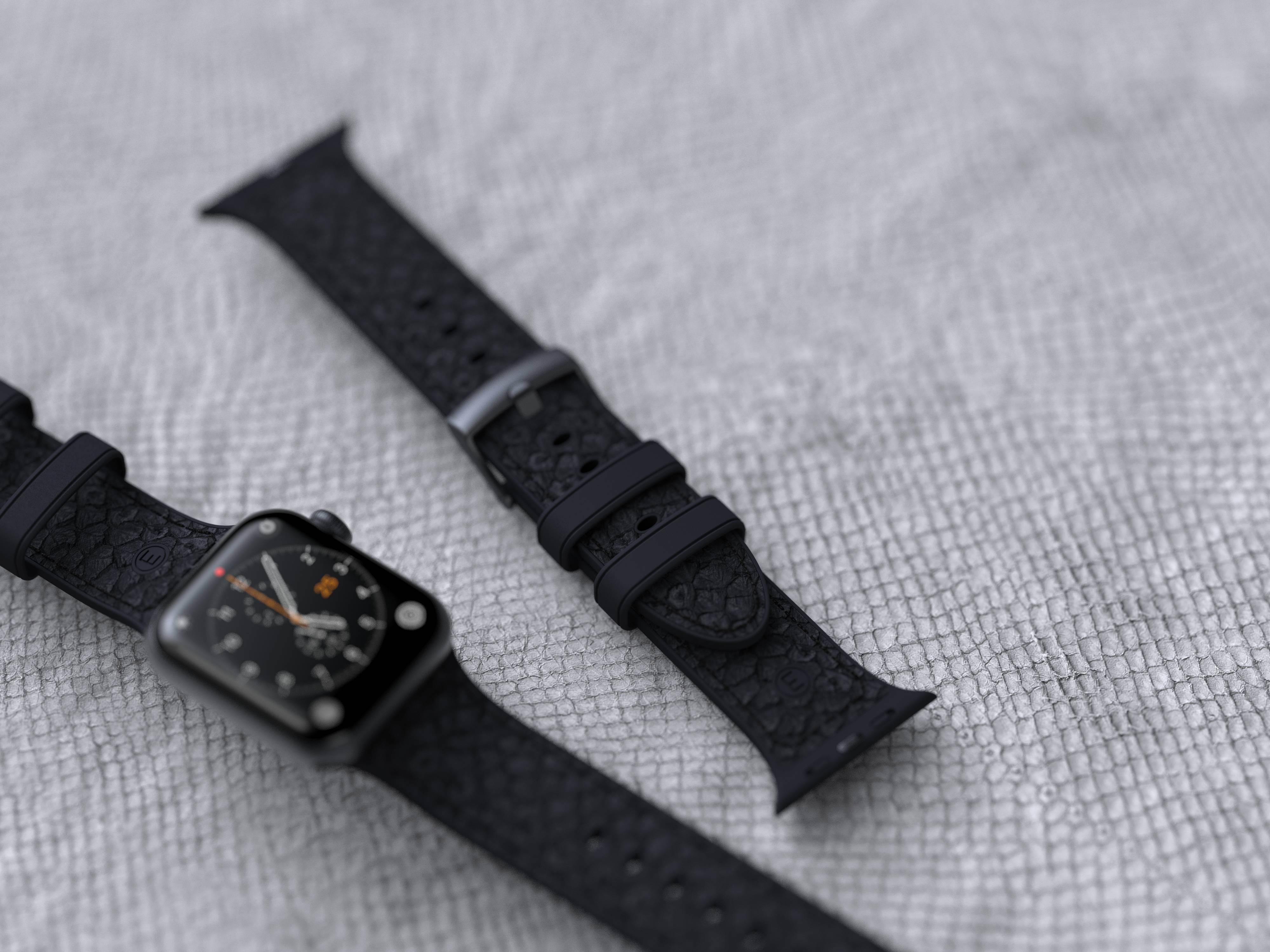 Rca Informatique - image du produit : APPLE WATCH STRAP 40/41MM NJORD - SALMON LEATHER GREY