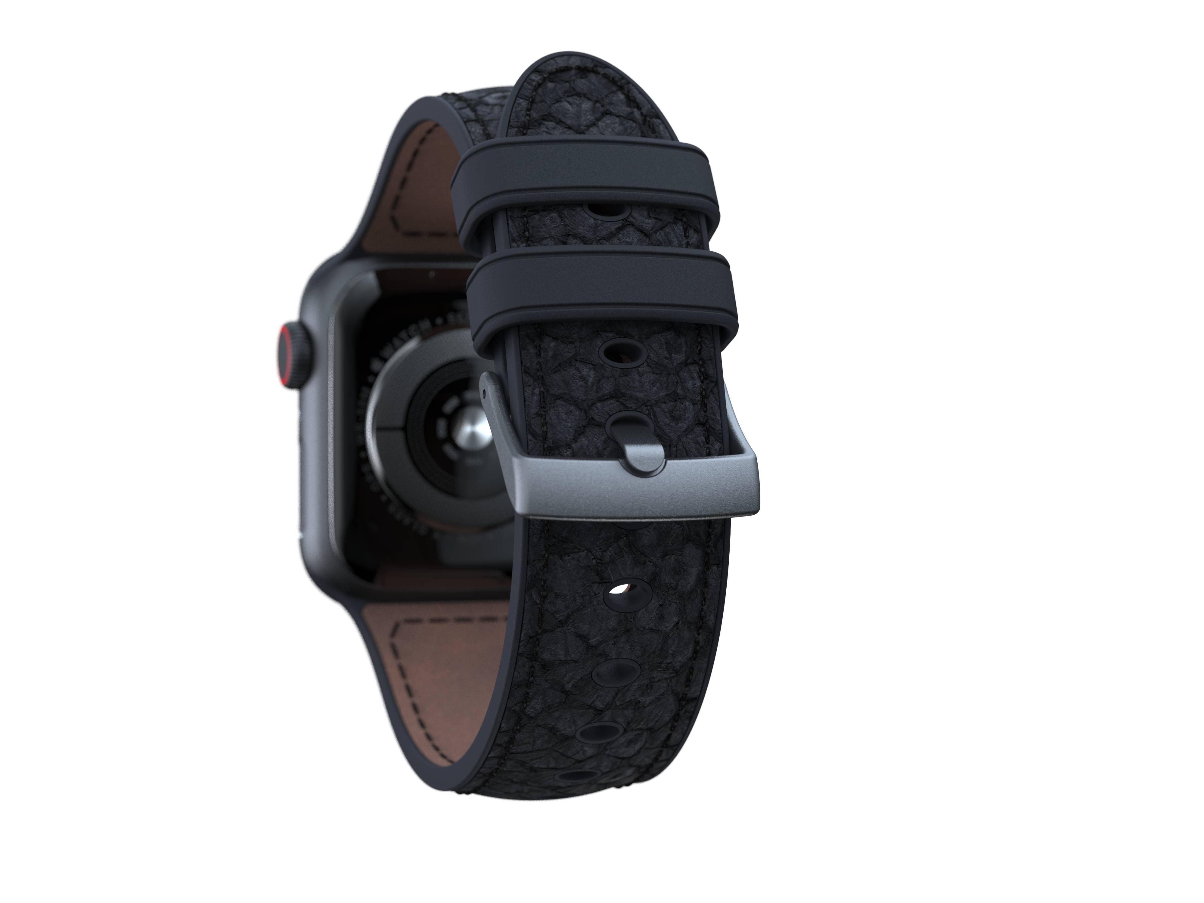 Rca Informatique - image du produit : APPLE WATCH STRAP 40/41MM NJORD - SALMON LEATHER GREY