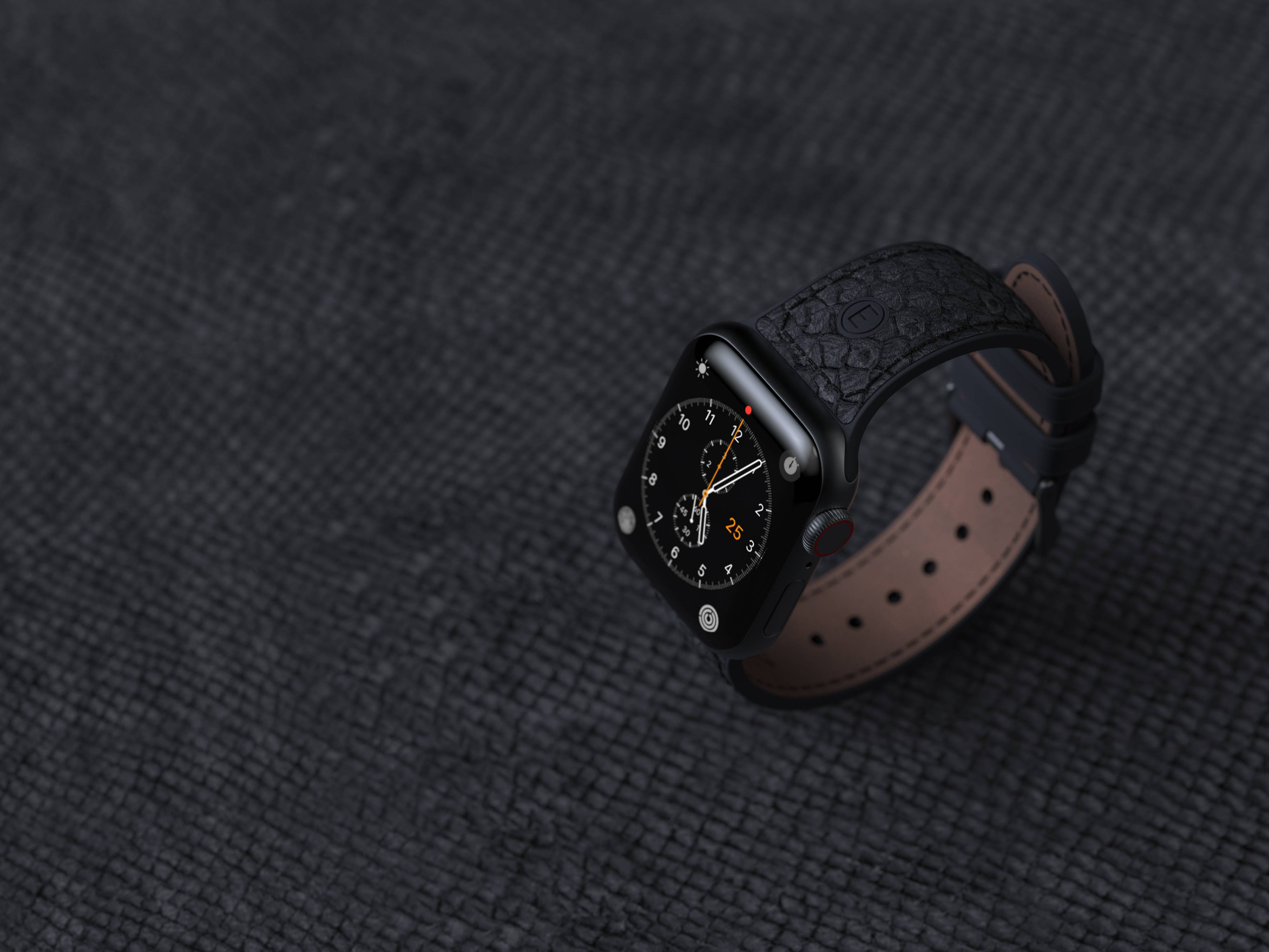 Rca Informatique - image du produit : APPLE WATCH STRAP 40/41MM NJORD - SALMON LEATHER GREY