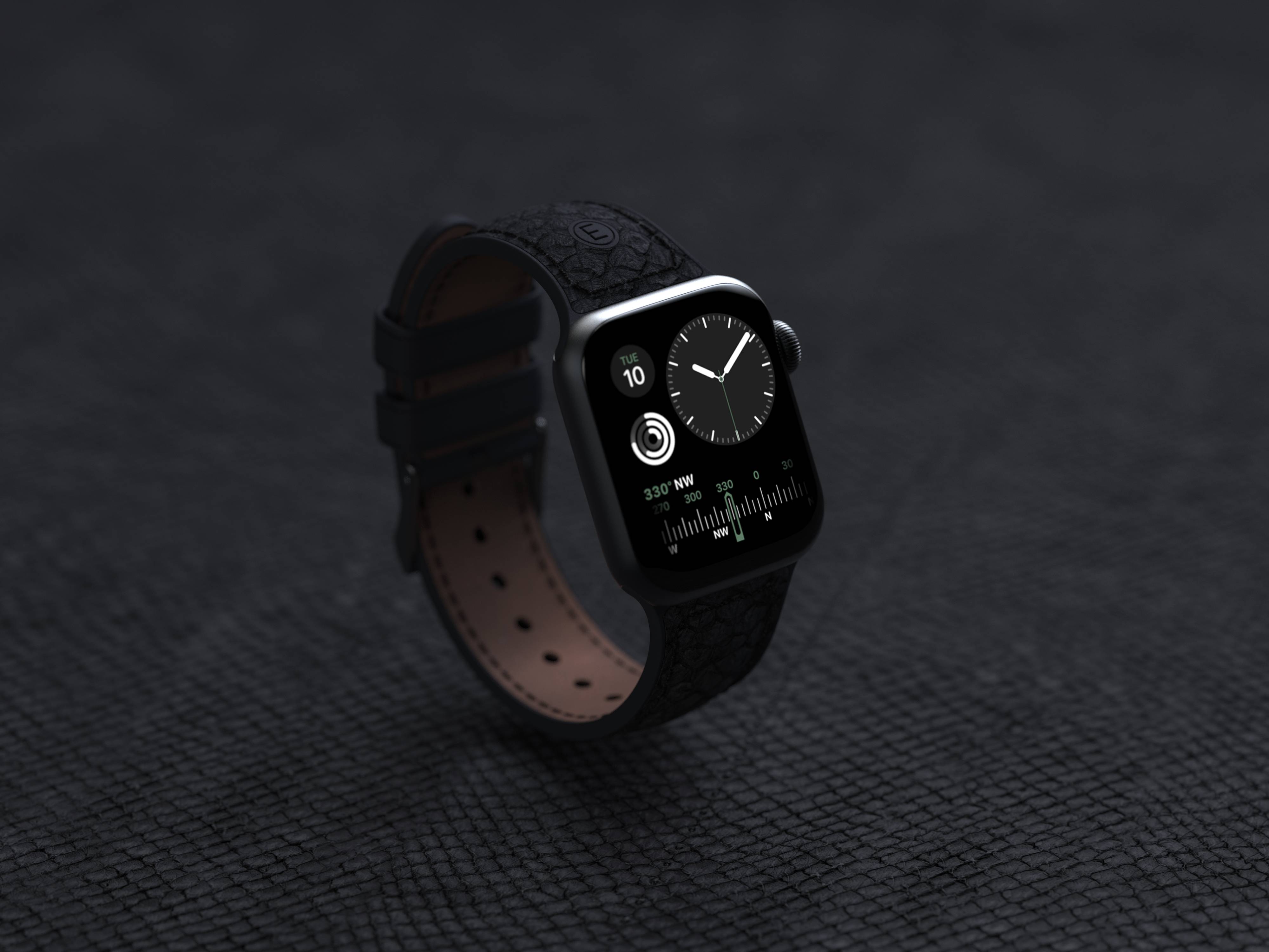 Rca Informatique - image du produit : APPLE WATCH STRAP 40/41MM NJORD - SALMON LEATHER GREY