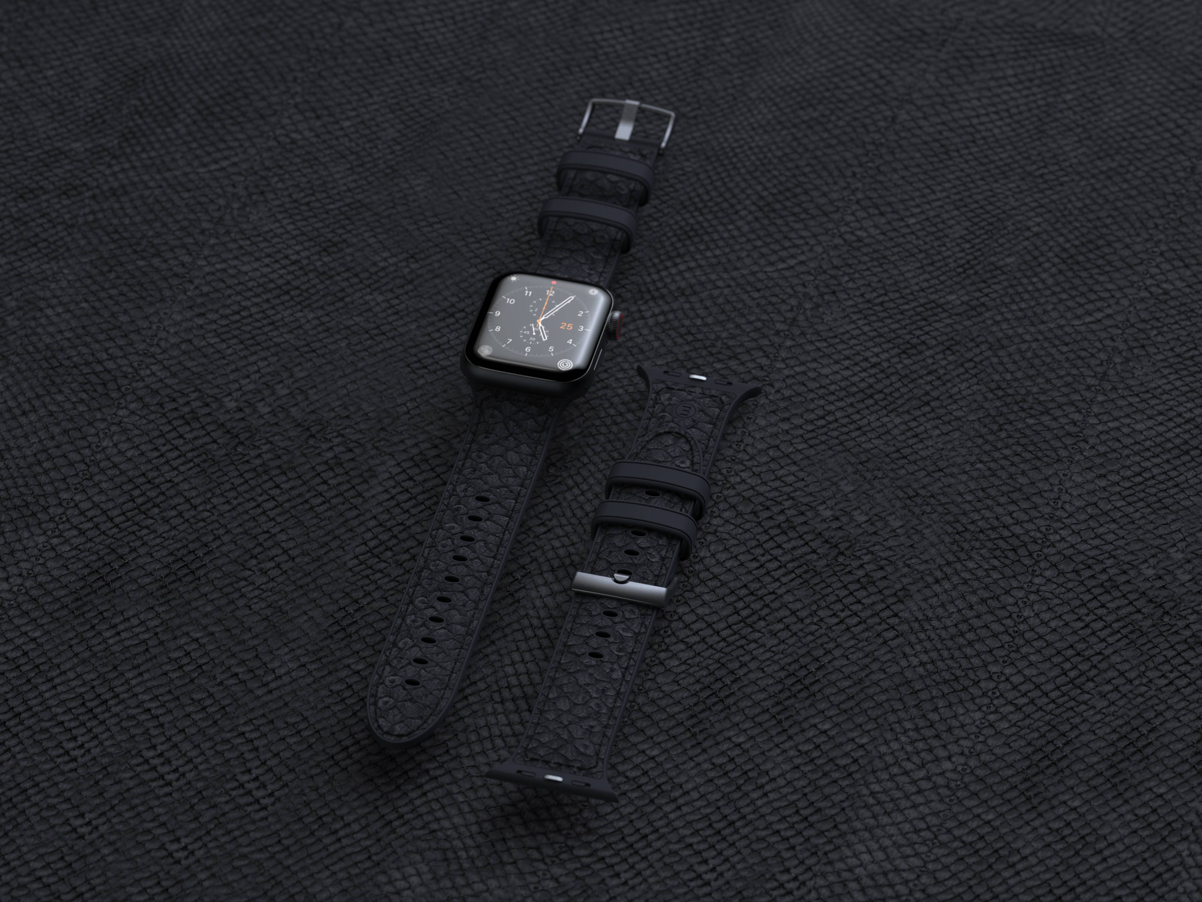 Rca Informatique - image du produit : APPLE WATCH STRAP 40/41MM NJORD - SALMON LEATHER GREY