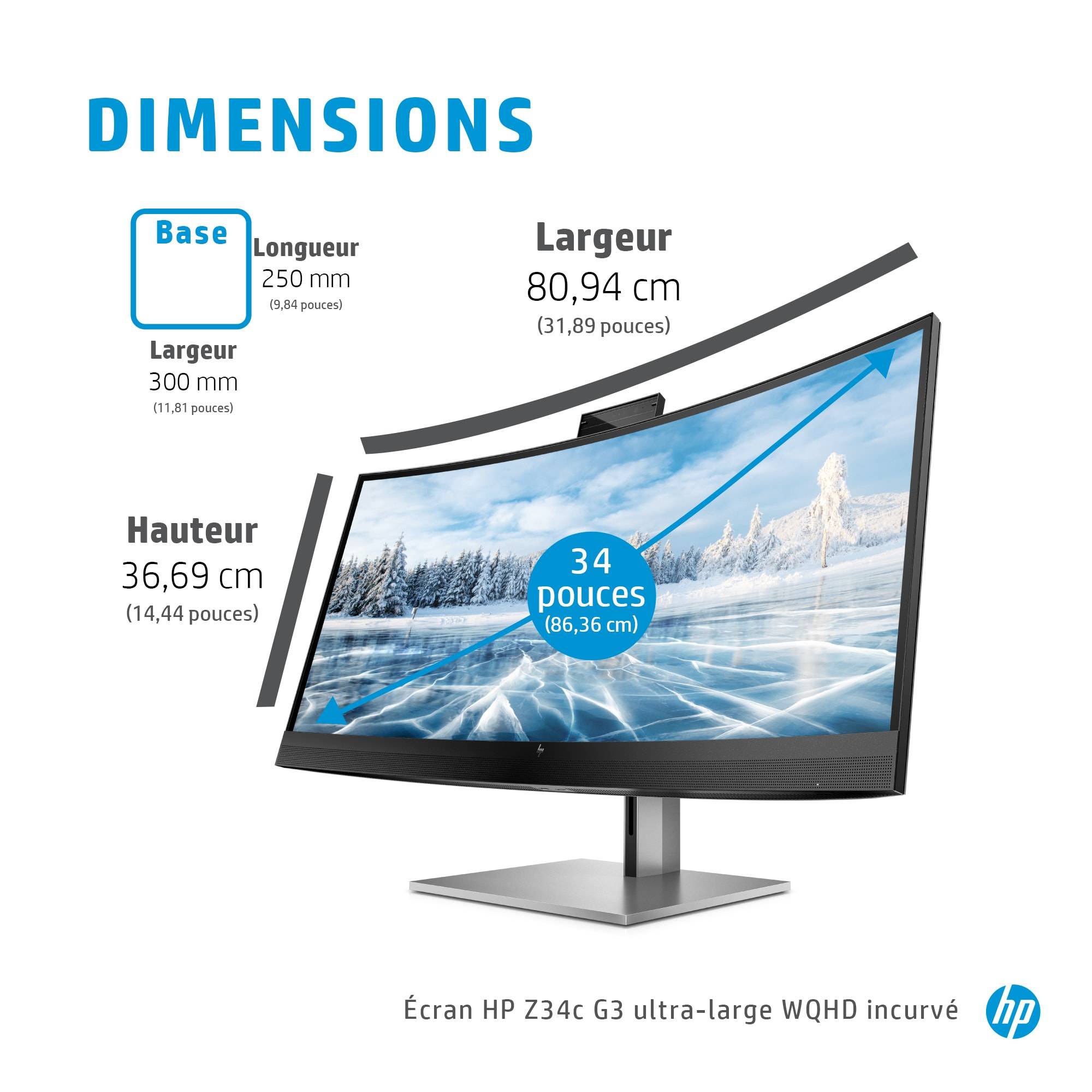 Rca Informatique - image du produit : HP Z34C G3 CURVED WQHD DISPLAY EUROPE - ENGLISH LOCALIZATION