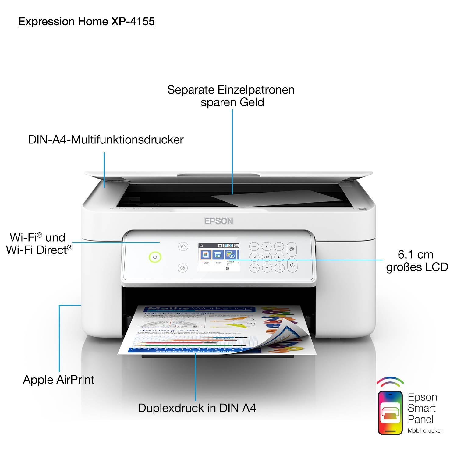 Rca Informatique - image du produit : EXPRESSION H XP-4155 33/15PPM 5760 X 1440 DPI PRNT/CPY/SCN