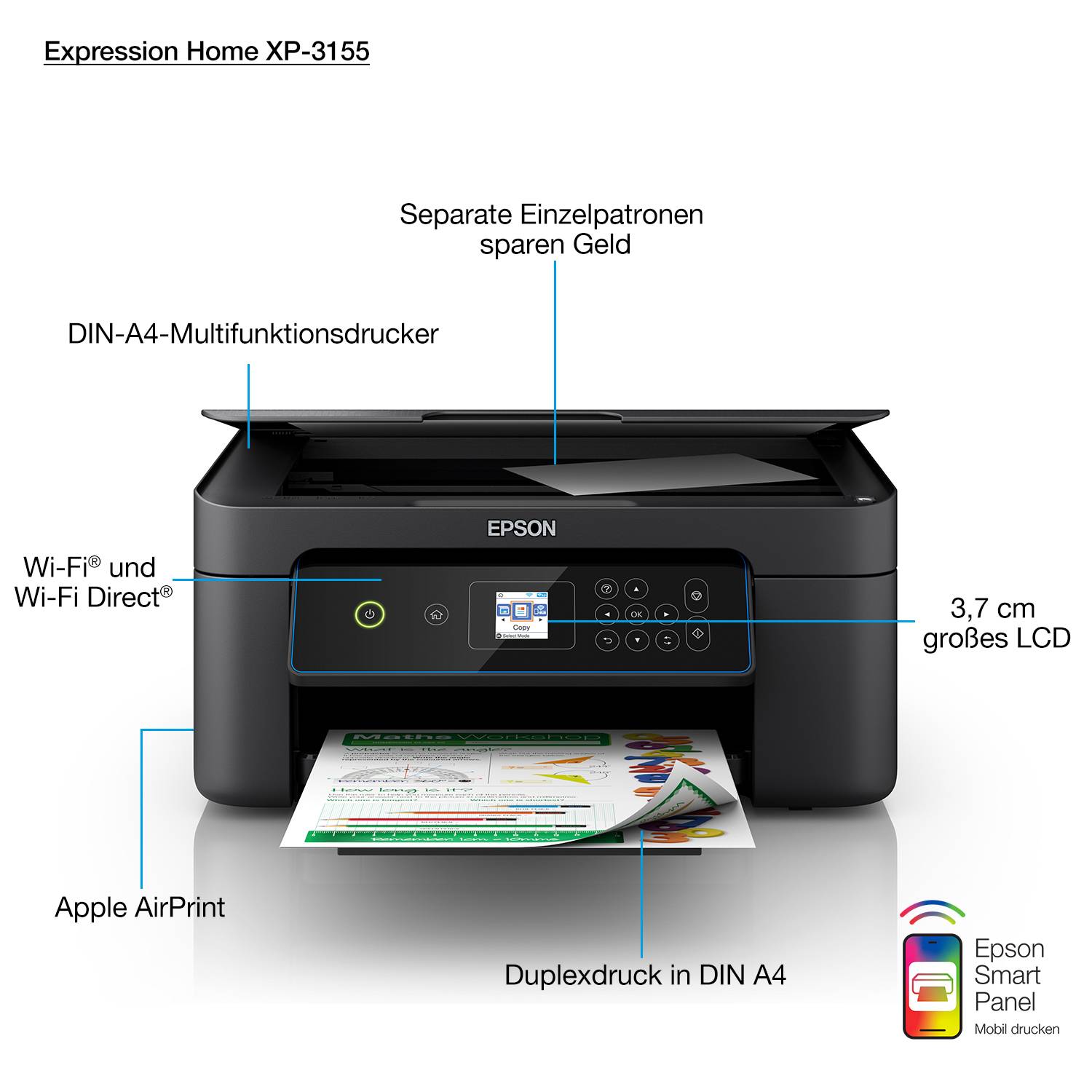 Rca Informatique - image du produit : EXPRESSION H XP-3155 33/15PPM 5760 X 1440 DPI PRNT/CPY/SCN