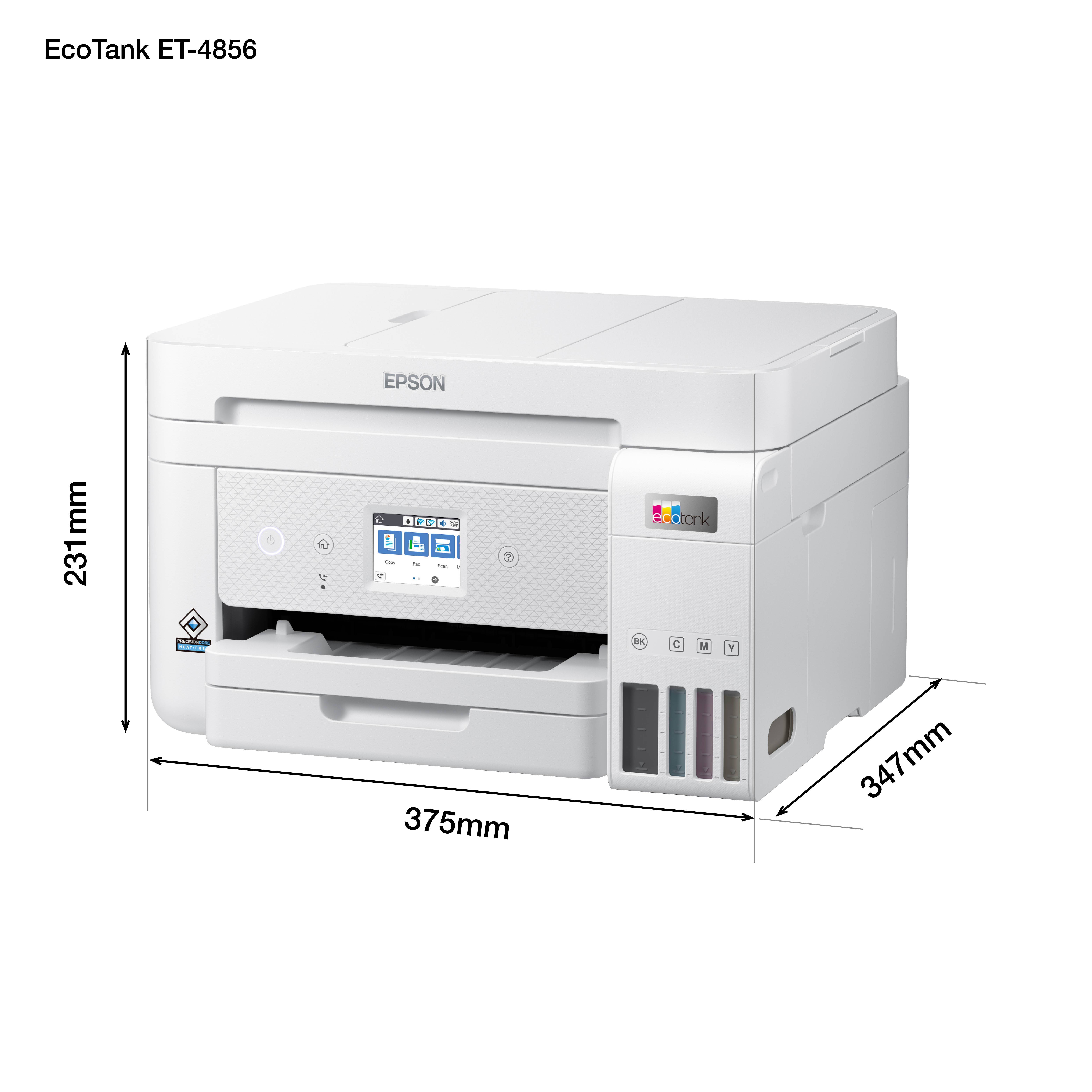 Rca Informatique - image du produit : ECOTANK ET-4856 INKJET PRINTERS CONSUMER/MULTI-FUCTION/INK TANK