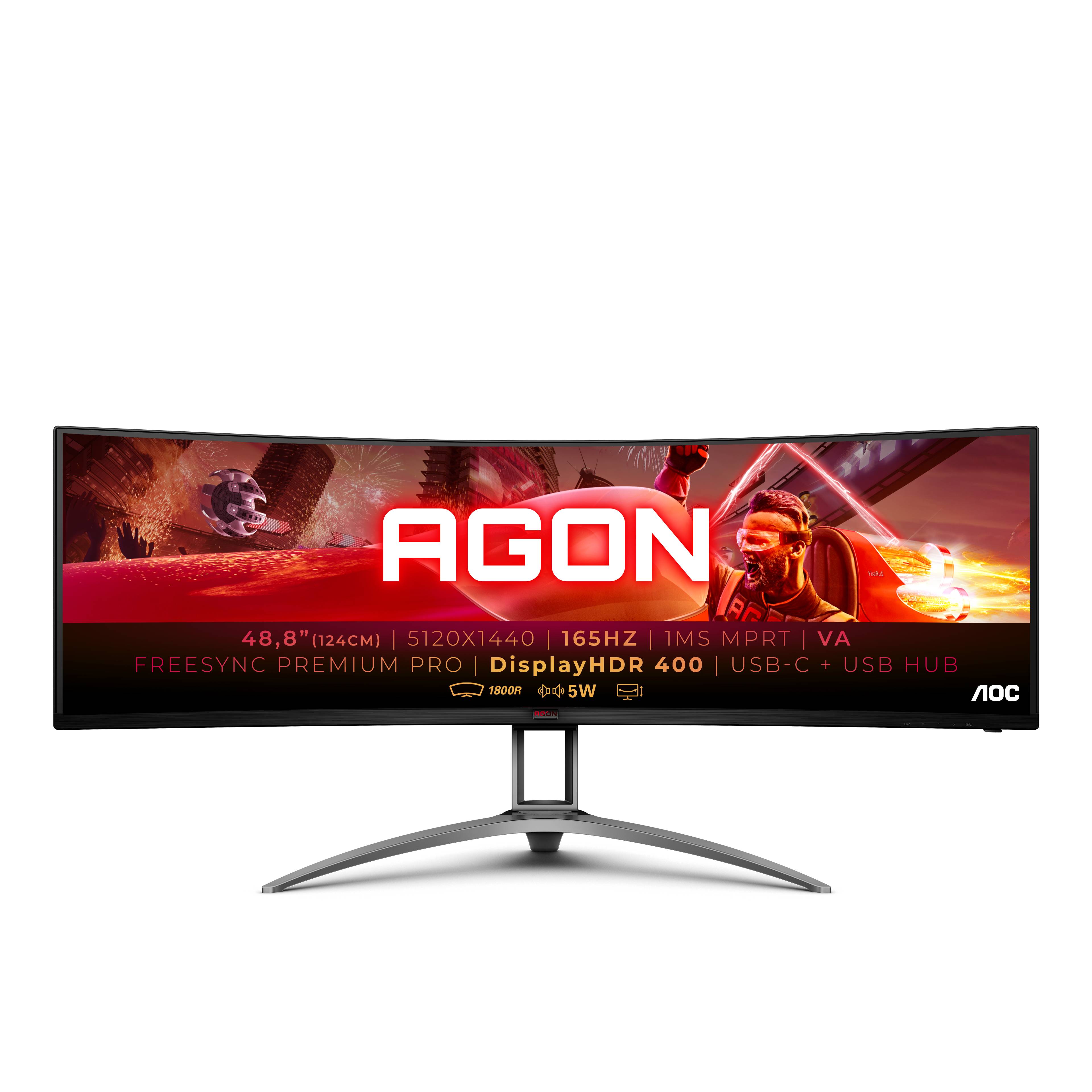 Rca Informatique - Image du produit : 48.8IN WLED 5120X1440 32:9 4MS AG493UCX2 3000:1 HDMI/DP/USB