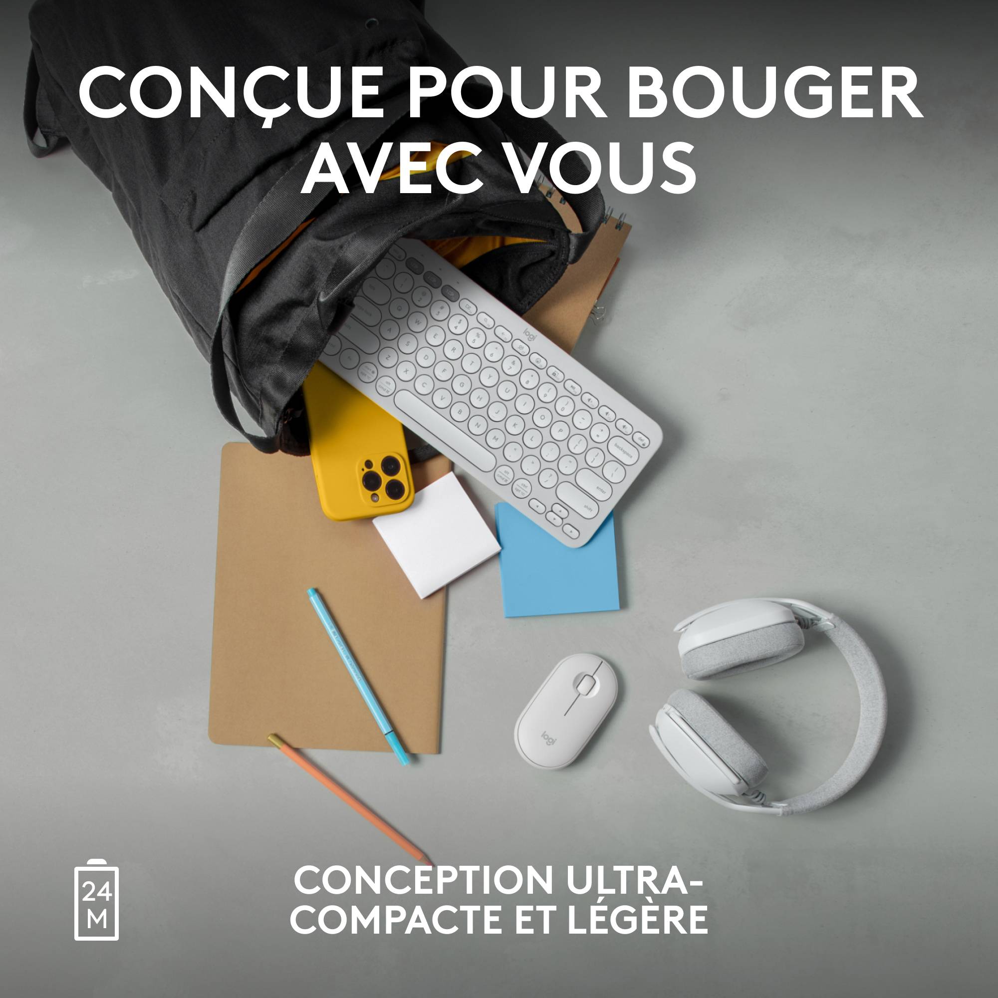 Rca Informatique - image du produit : PEBBLE MOUSE 2 M350S WHITE TONAL BT N/A EMEA-808 DONGLELESS