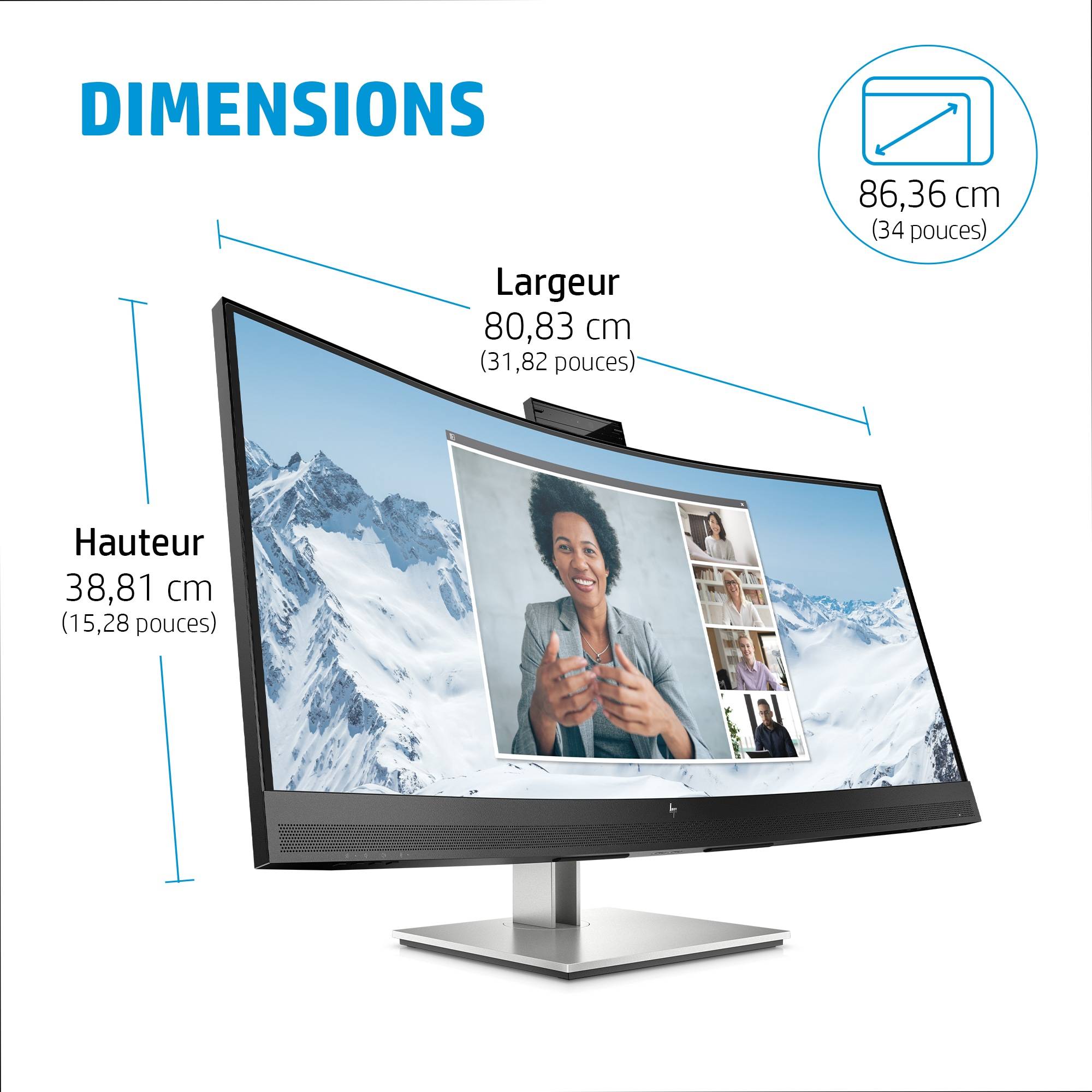 Rca Informatique - image du produit : HP E34M G4 CURVED USB-C CONF WQHDMONITOR EUROPE - ENGLISH LOC