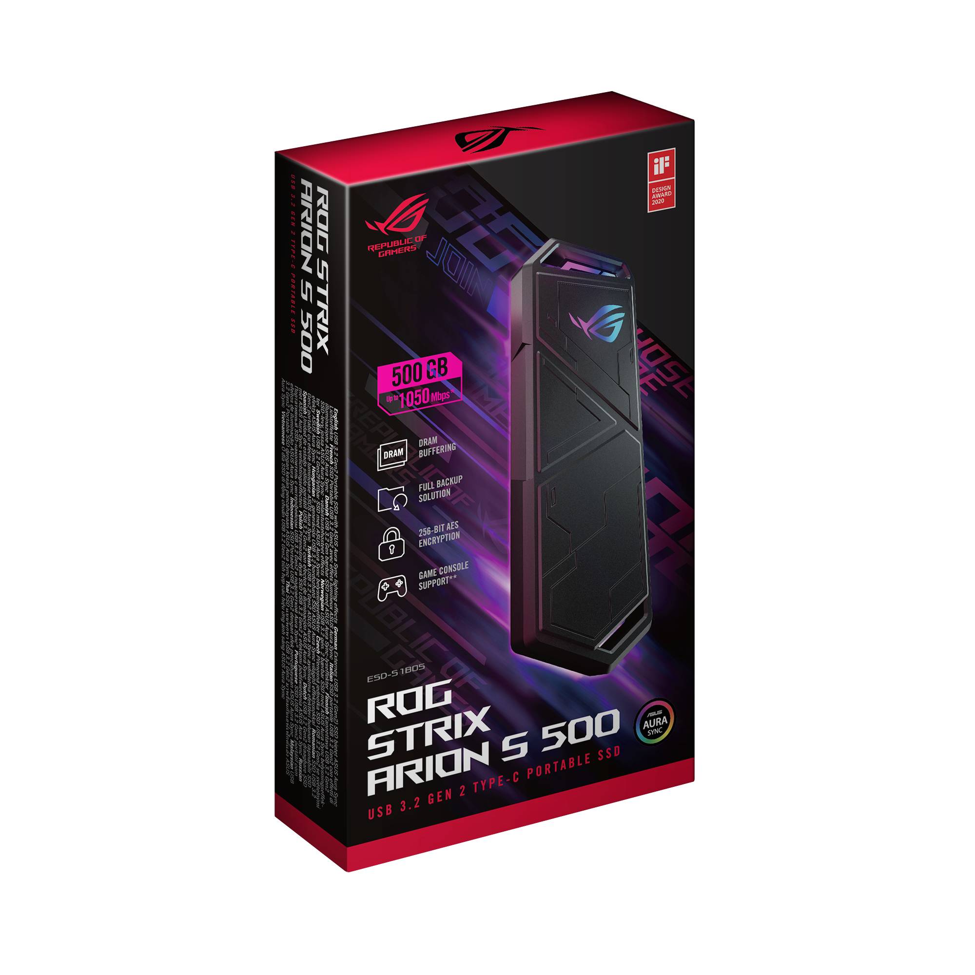 Rca Informatique - image du produit : ROG STRIX ARION S500 ESD-S1B05 .