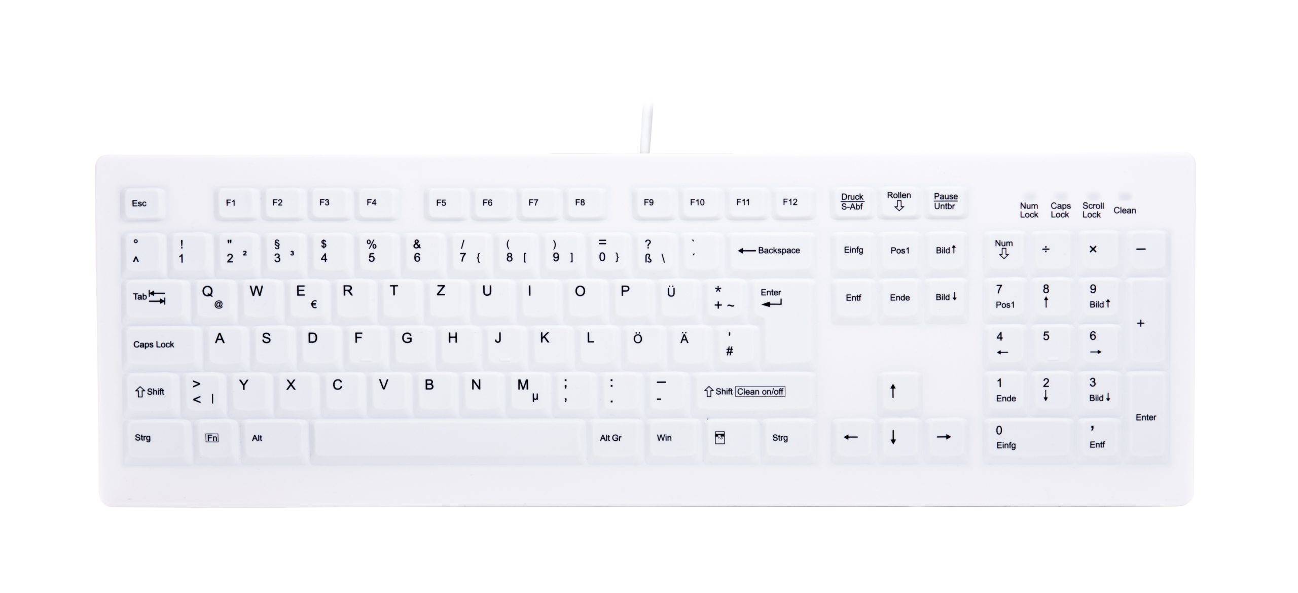 Rca Informatique - Image du produit : CHERRY AK-C8100 PROT. KEYBOARD WHITE