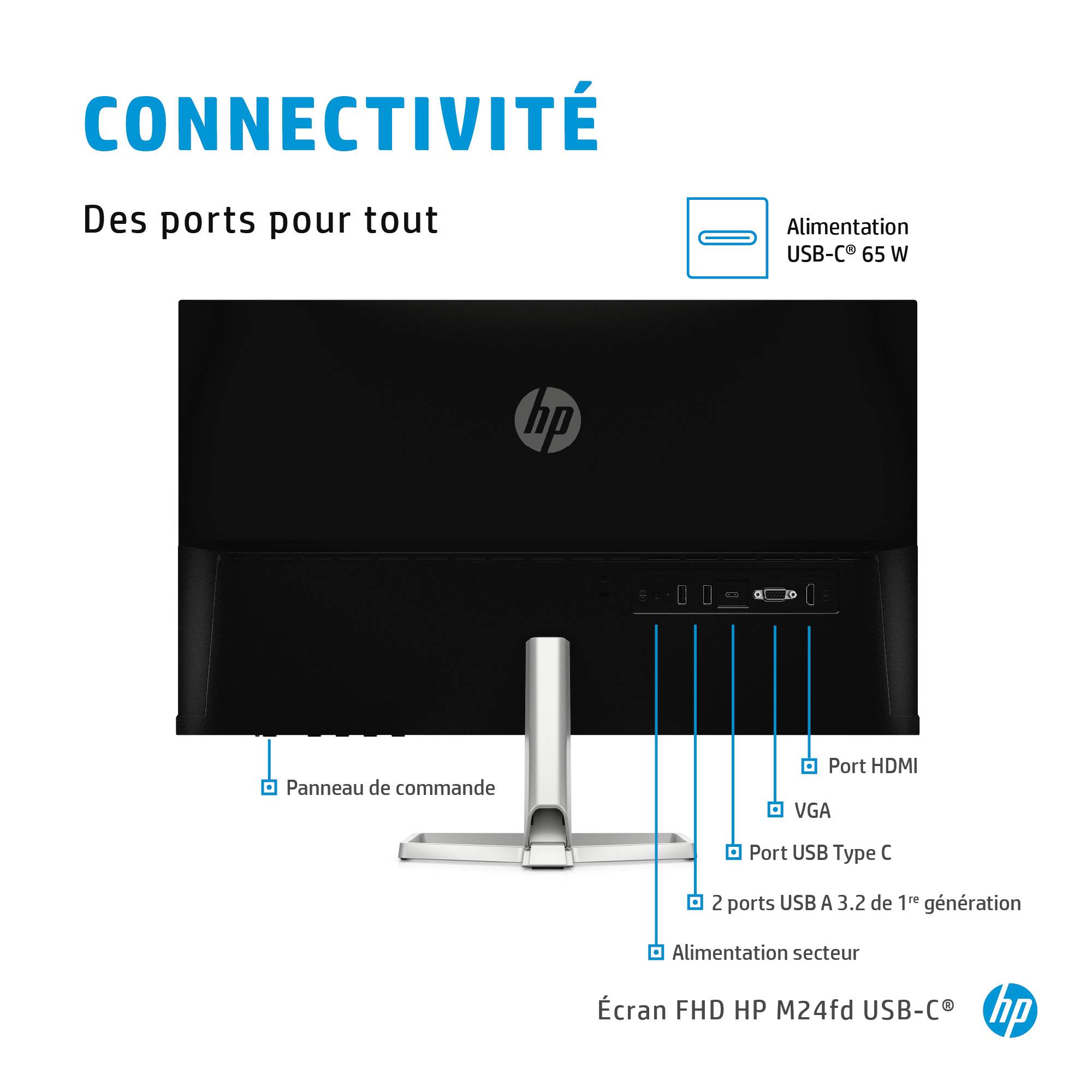 Rca Informatique - image du produit : M24FD FHD 24IN IPS 1920X1080 5MS HDMI/DP 16:9 1000:1