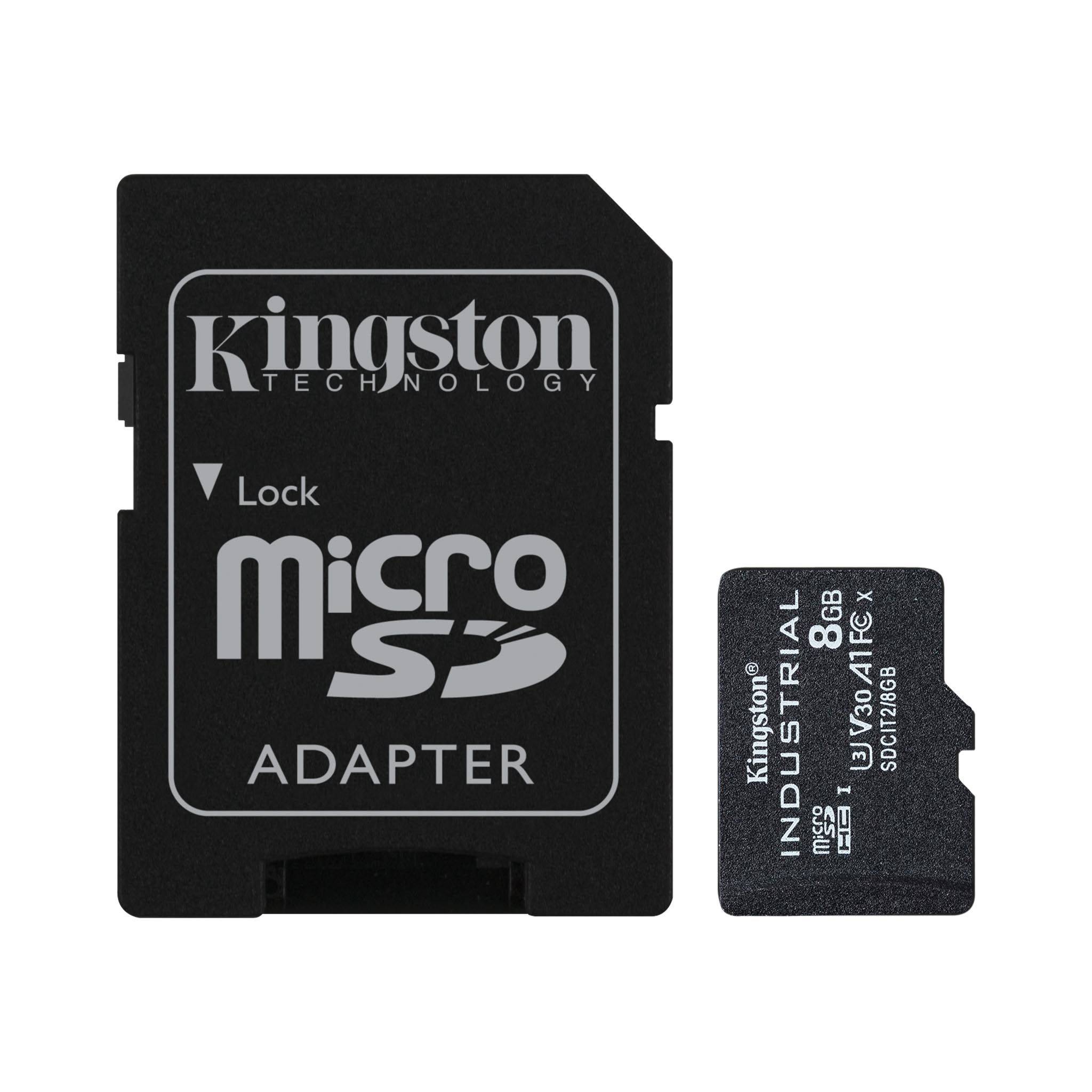 Rca Informatique - Image du produit : 8GB MICROSDHC INDUSTRIAL C10 A1 PSLC CARD + SD ADAPTER