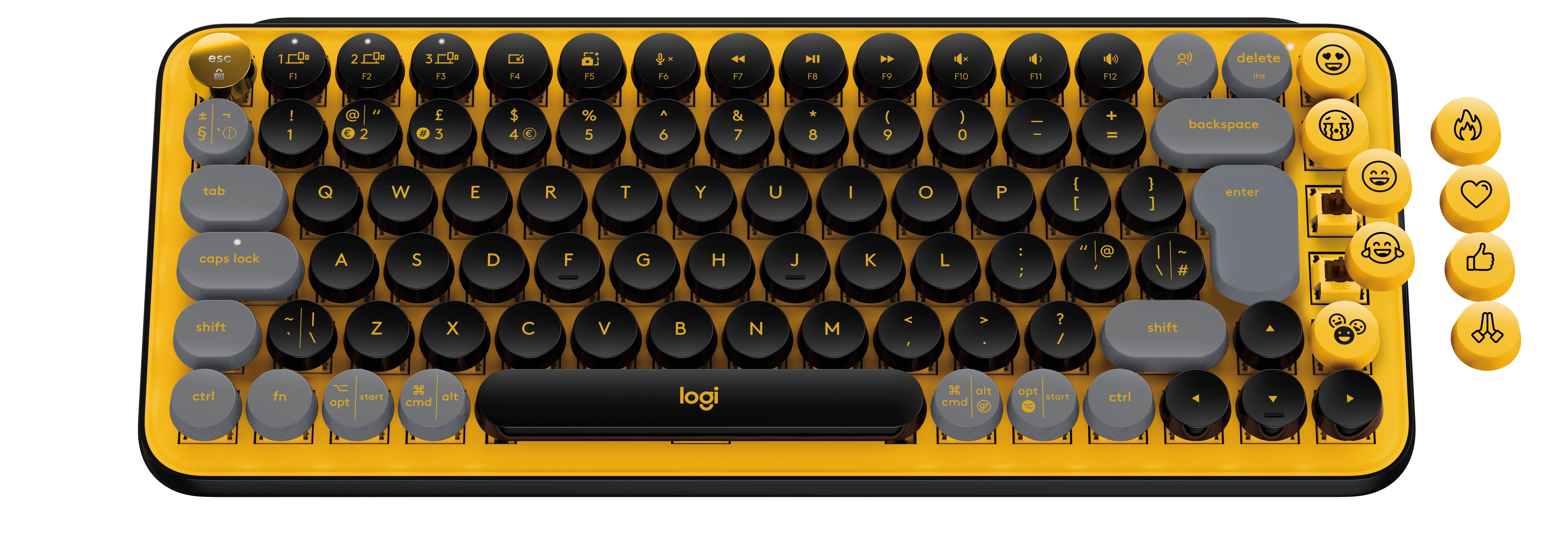 Rca Informatique - image du produit : POP KEYS WRLS MECH.KEYB. EMOJI BLAST-YELLOW - FRA - CENTRAL