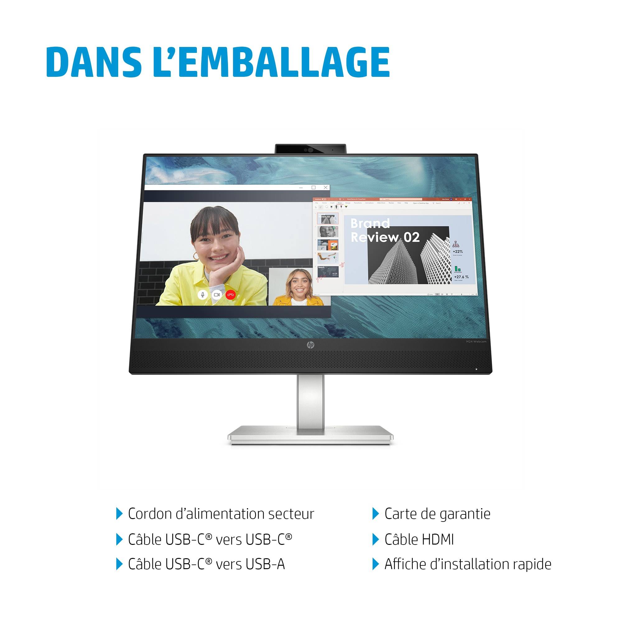 Rca Informatique - image du produit : M24 23.8IN FHD IPS 1920X1080 16:9 5MS HDMI/DP 1000:1