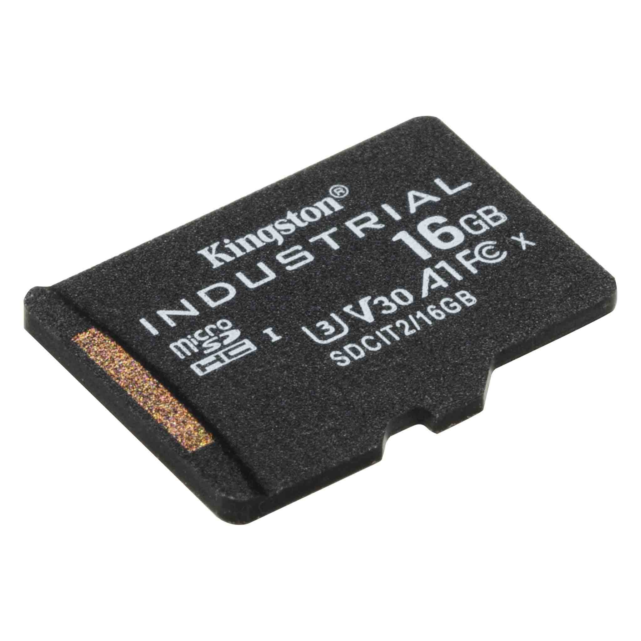 Rca Informatique - image du produit : 16GB MICROSDHC INDUSTRIAL C10 A1 PSLC CARD SINGLEPACK W/O ADPT