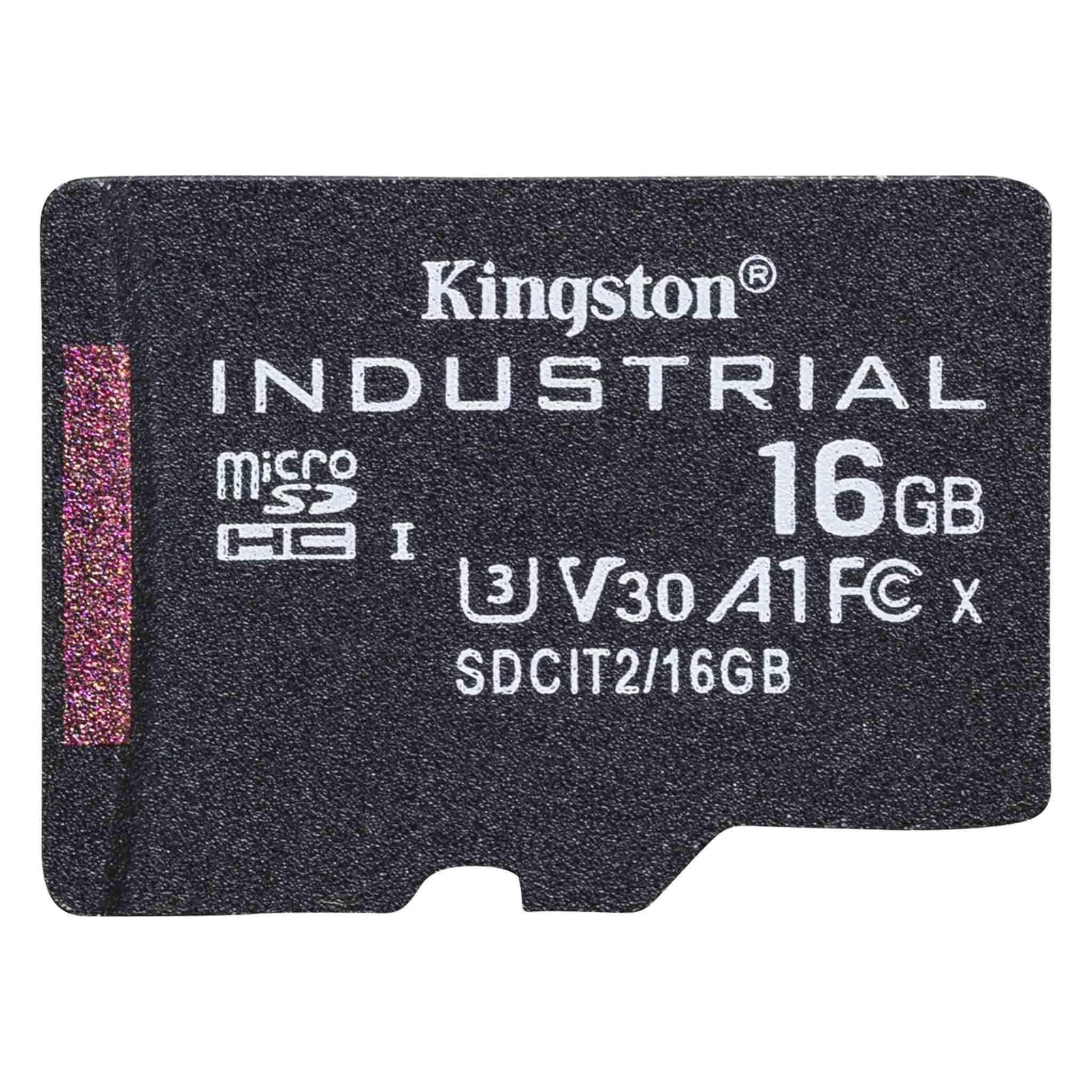 Rca Informatique - Image du produit : 16GB MICROSDHC INDUSTRIAL C10 A1 PSLC CARD SINGLEPACK W/O ADPT