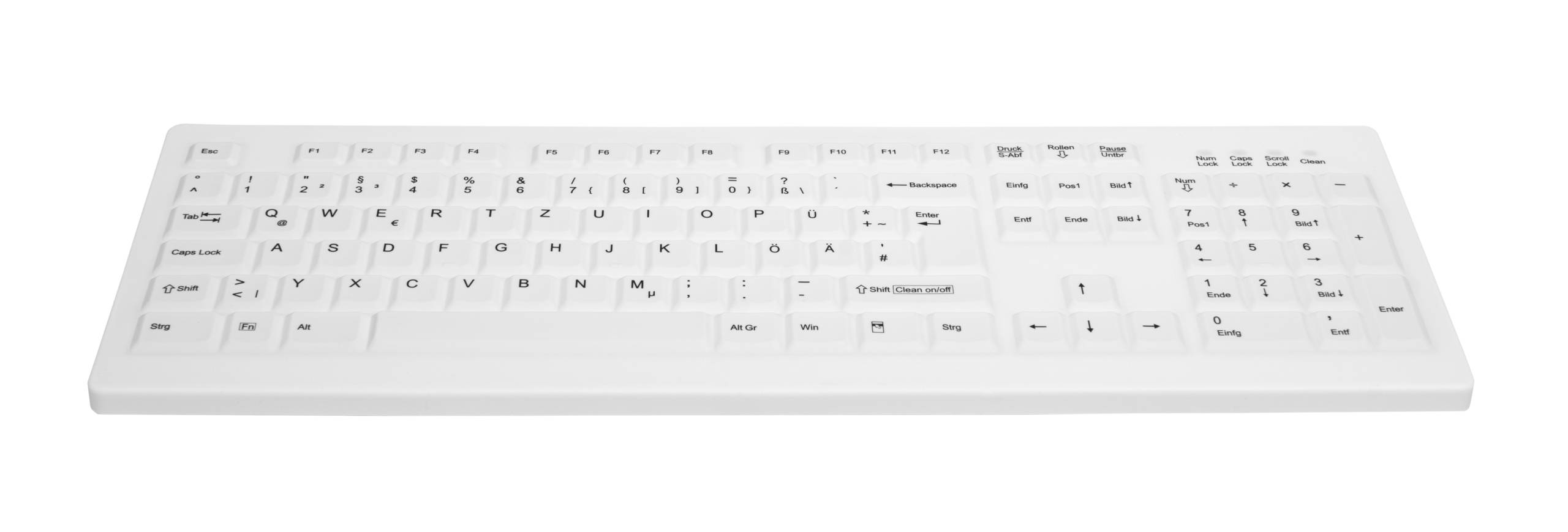 Rca Informatique - image du produit : CHERRY AK-C8100 PROT. KEYBOARD WHITE