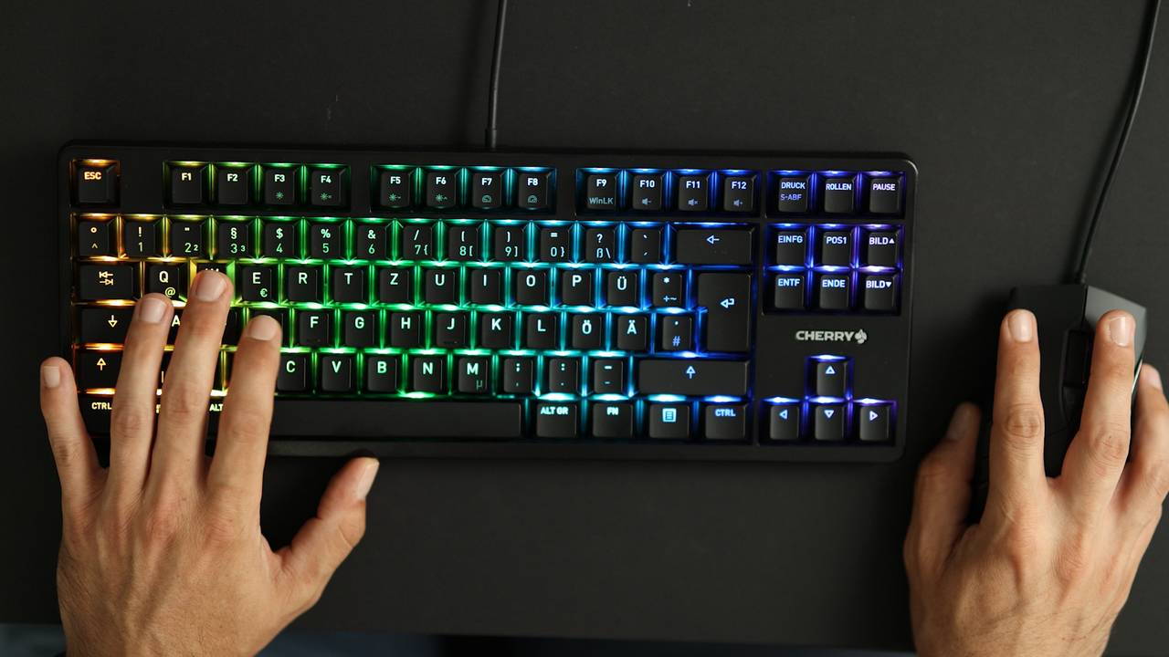 Rca Informatique - image du produit : CHERRY G80-3000N RGB TKL CORDED KEYBOARD DE