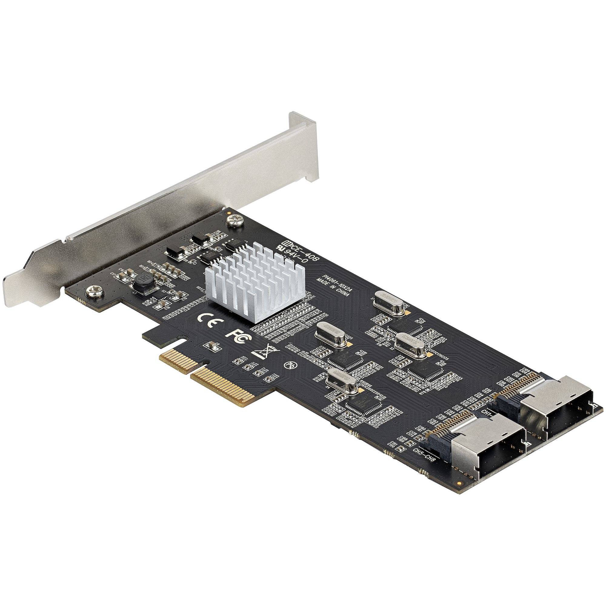 Rca Informatique - image du produit : CARTE CONTROLEUR SATA PCIE 8 PORTS - PCIE X4 SATA III 6GBPS