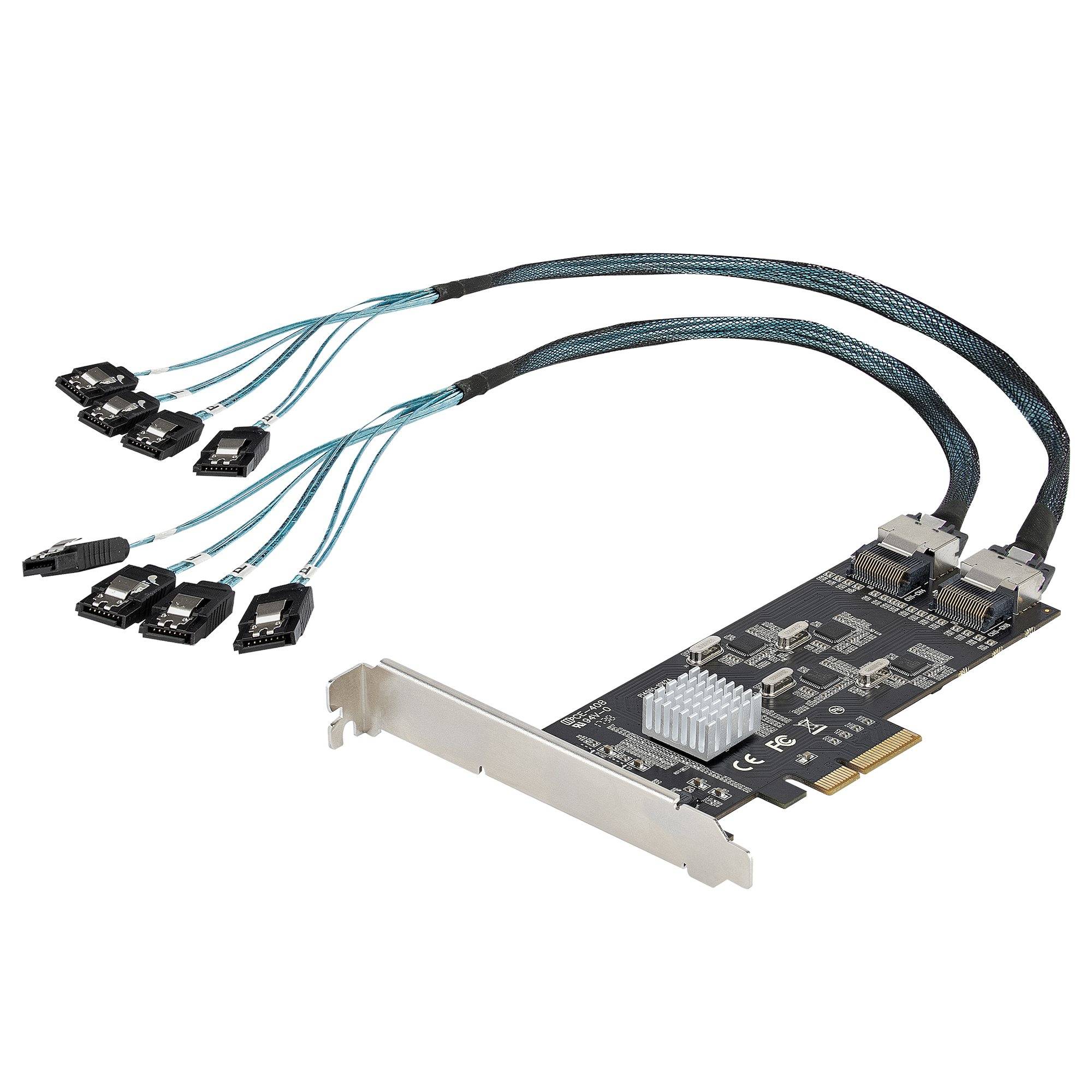 Rca Informatique - Image du produit : CARTE CONTROLEUR SATA PCIE 8 PORTS - PCIE X4 SATA III 6GBPS