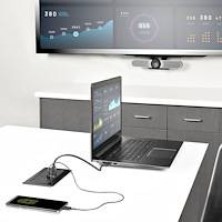 Rca Informatique - image du produit : CONFERENCE ROOM TABLE CONNECTIVITY BOX W/ LAPTOP DOCKI