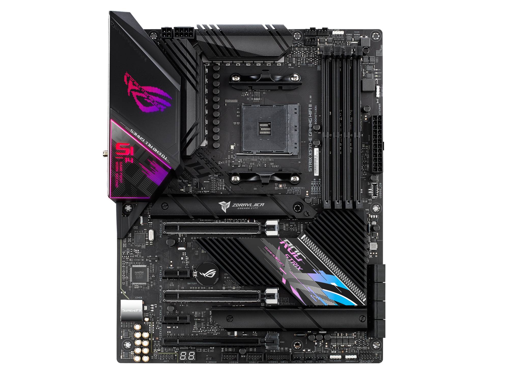 Rca Informatique - image du produit : ROG STRIX X570-E GAMING WIFI II//AMD X570 USB3.2 GEN 2 MB