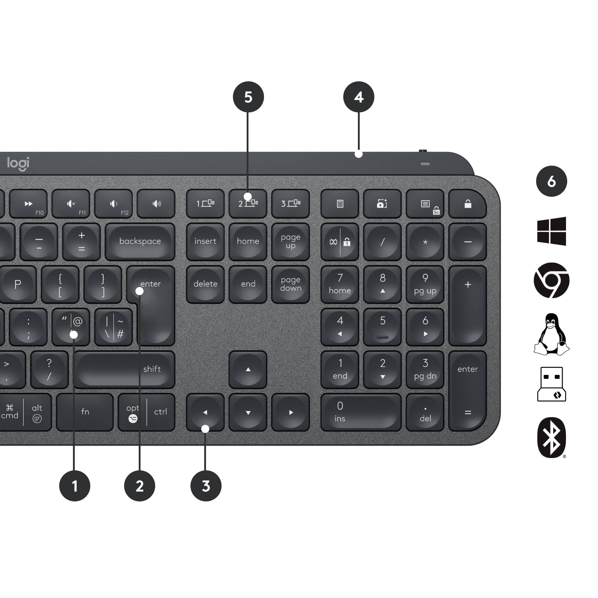 Rca Informatique - image du produit : MX KEYS COMBO FOR BUSINESS GRAPHITE - US INT.L - INTNL