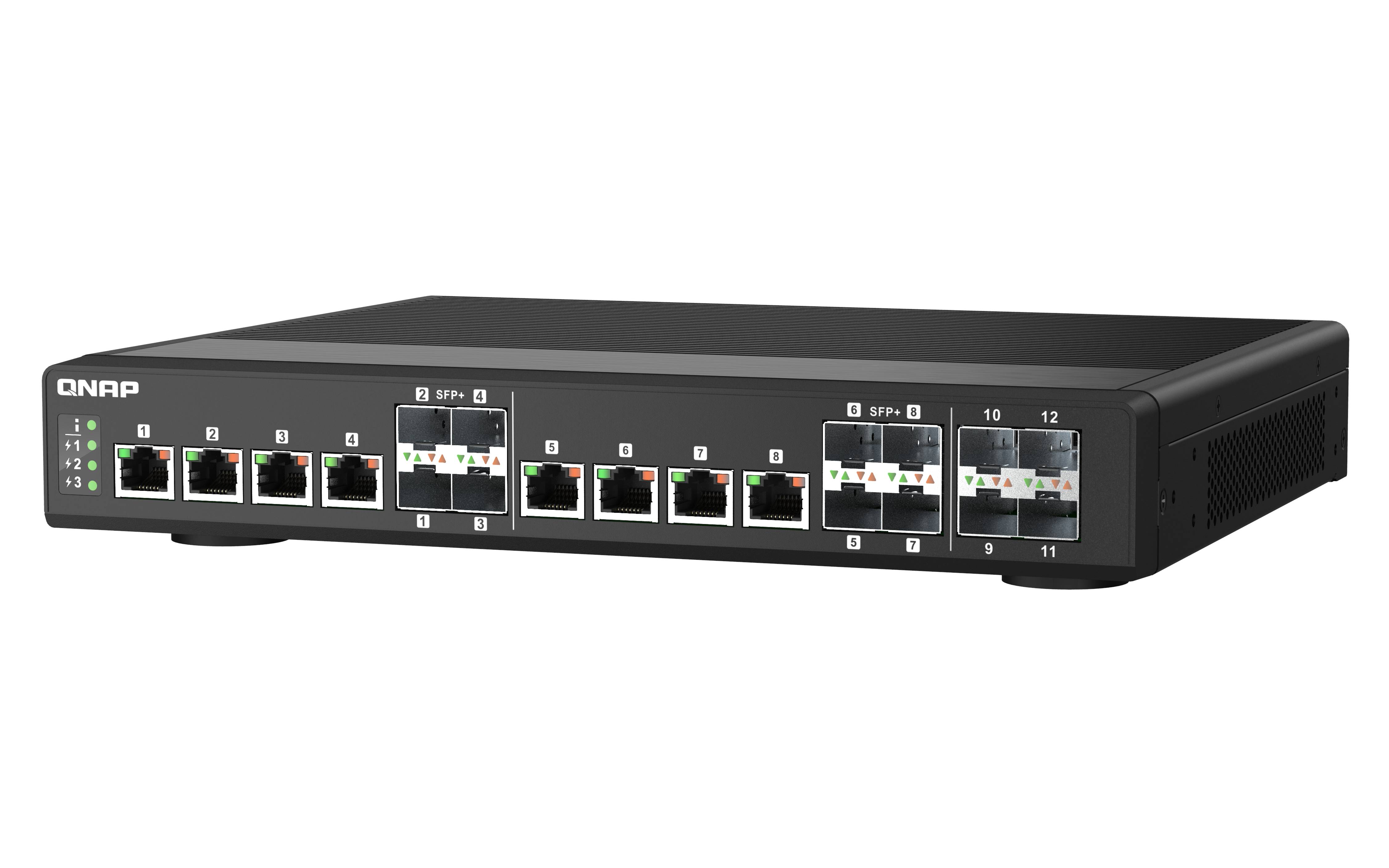 Rca Informatique - image du produit : WEBSWITCH 8 PORT 10GBESFP+/RJ45 4 PORT 10GBE SFP+ RM/WM FANLESS