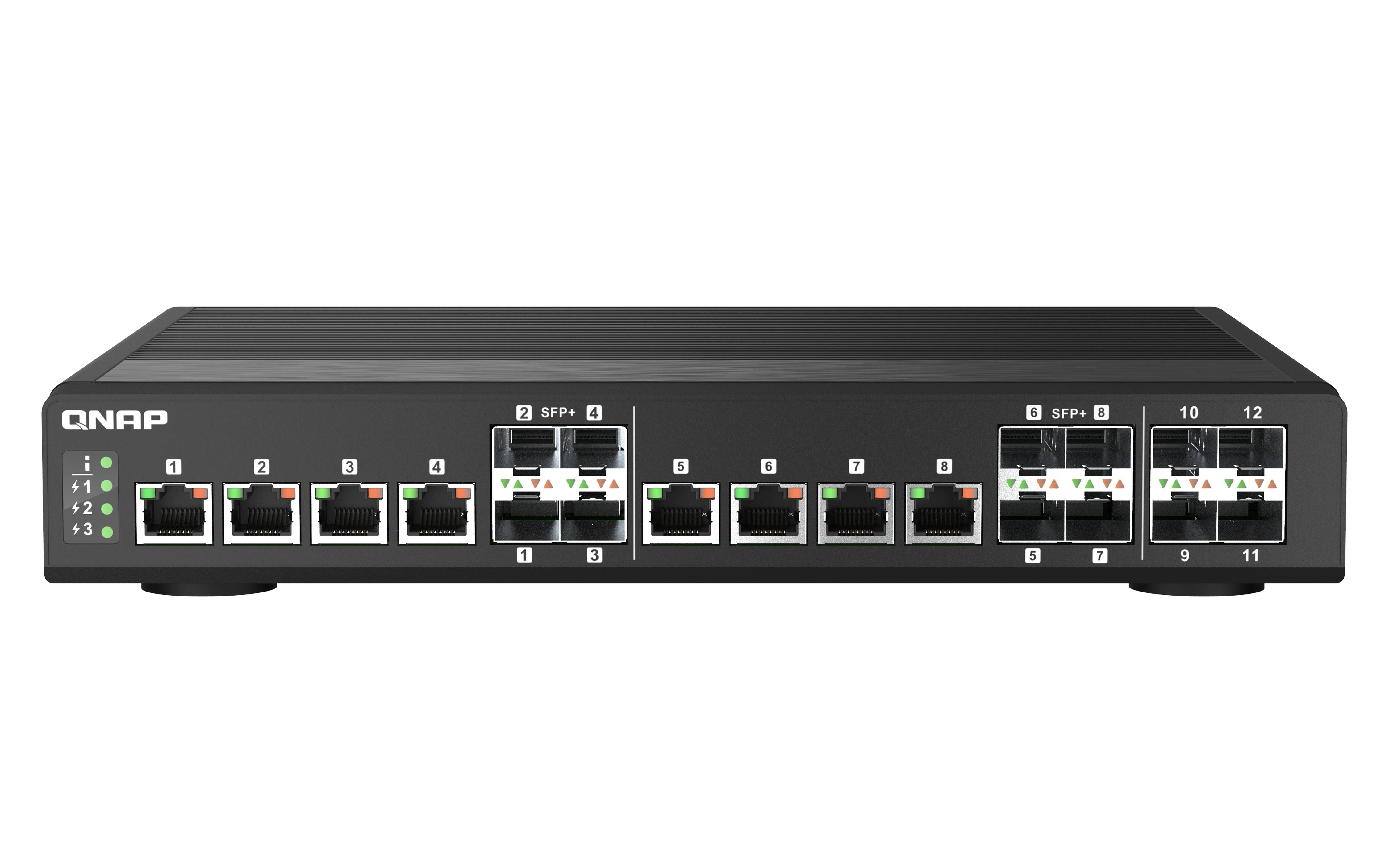 Rca Informatique - Image du produit : WEBSWITCH 8 PORT 10GBESFP+/RJ45 4 PORT 10GBE SFP+ RM/WM FANLESS