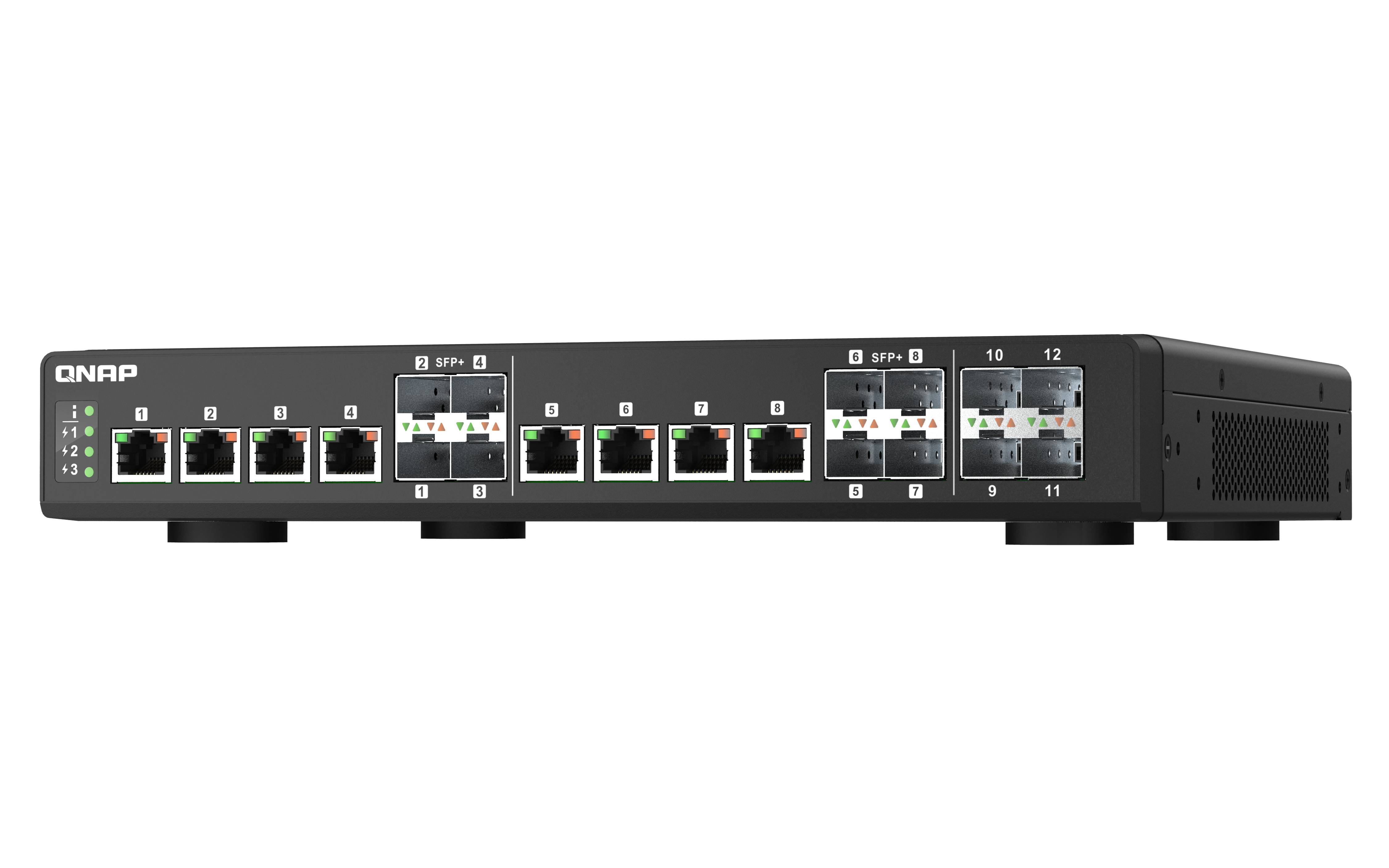 Rca Informatique - image du produit : WEBSWITCH 8 PORT 10GBESFP+/RJ45 4 PORT 10GBE SFP+ RM/WM FANLESS