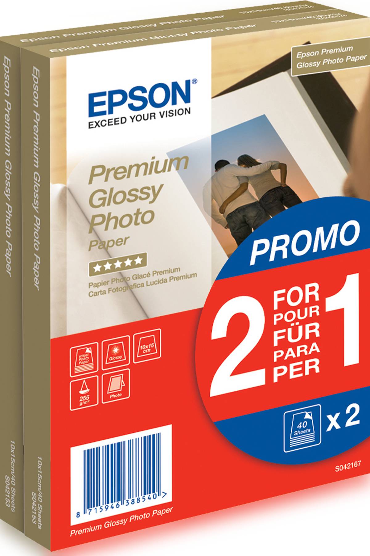 Rca Informatique - Image du produit : PHOTO PAPER PREMIUM 10X15 40F 1+1FREE