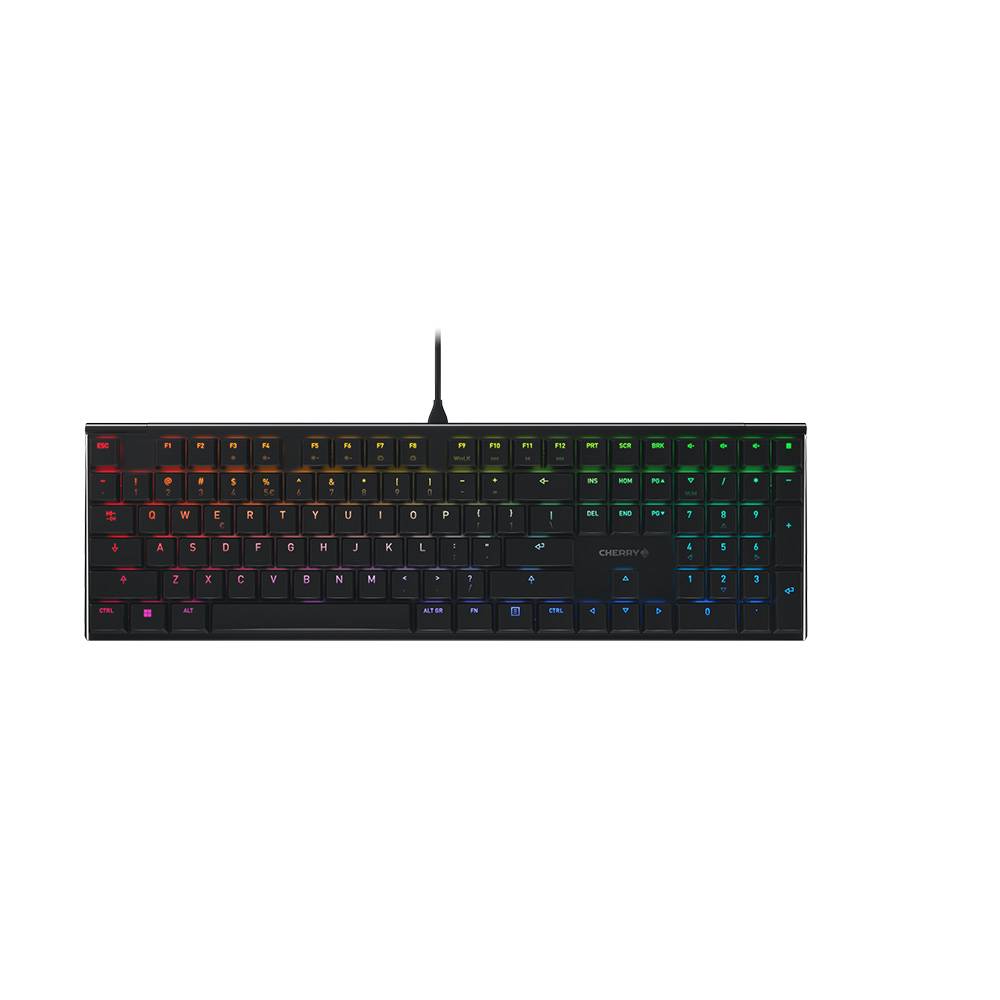 Rca Informatique - image du produit : CHERRY MX 10.0N RGB BLACK CORDED KEYBOARD USB EU