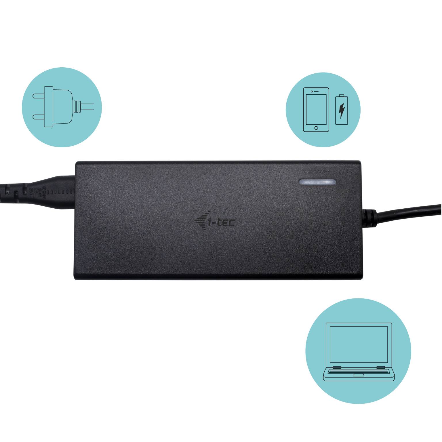 Rca Informatique - image du produit : I-TEC USB-C HDMI DP DOCK PD100W 2X LCD DOCK + CHARGER-C77W