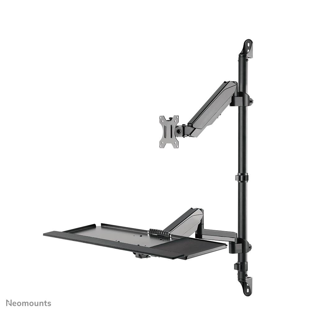 Rca Informatique - image du produit : NEOMOUNTS WALL MOUNTED SIT-STAND WORKSTATION (SCREEN/KE