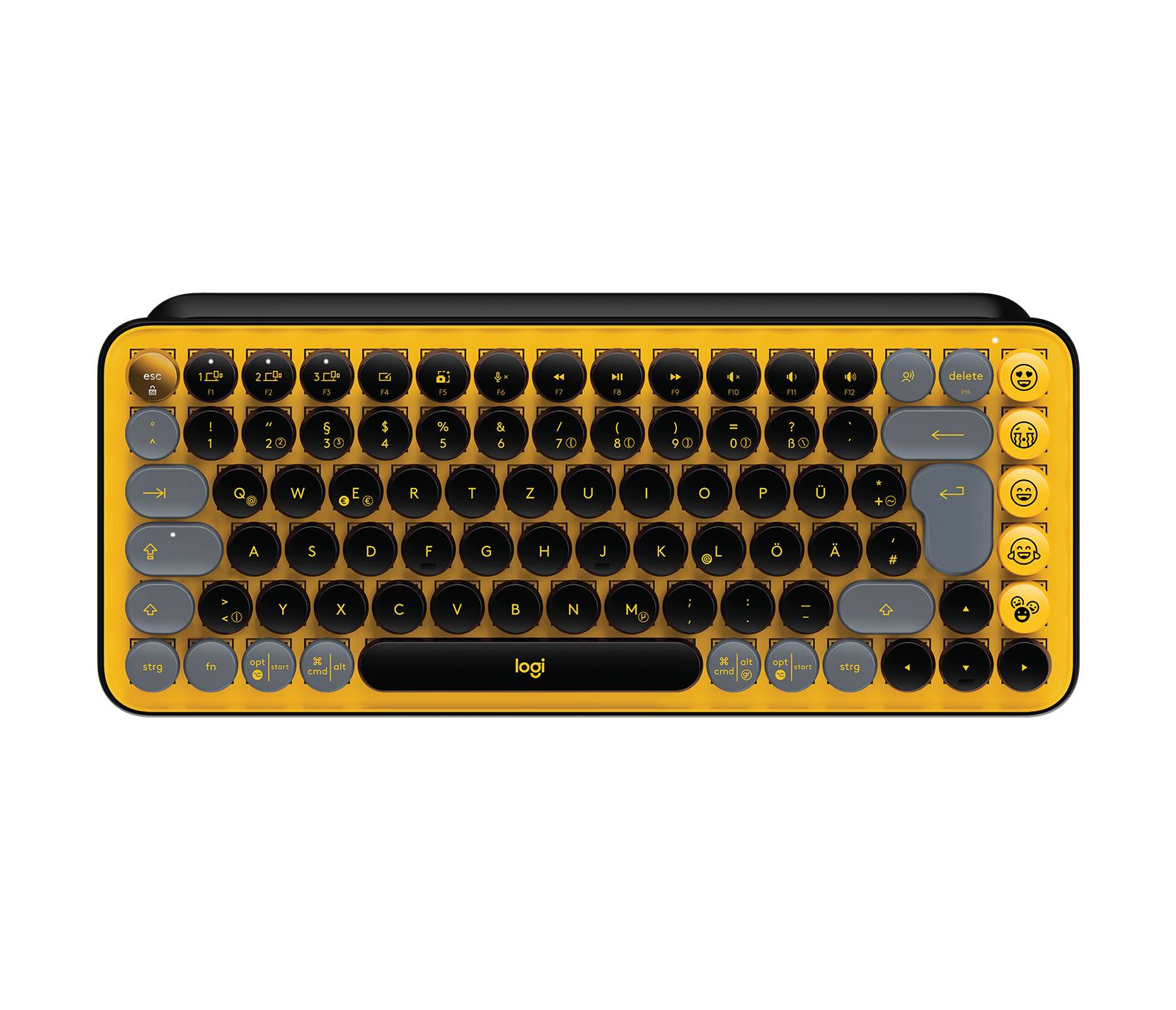 Rca Informatique - image du produit : POP KEYS WRLS MECH.KEYB. EMOJI BLAST-YELLOW - DEU - CENTRAL