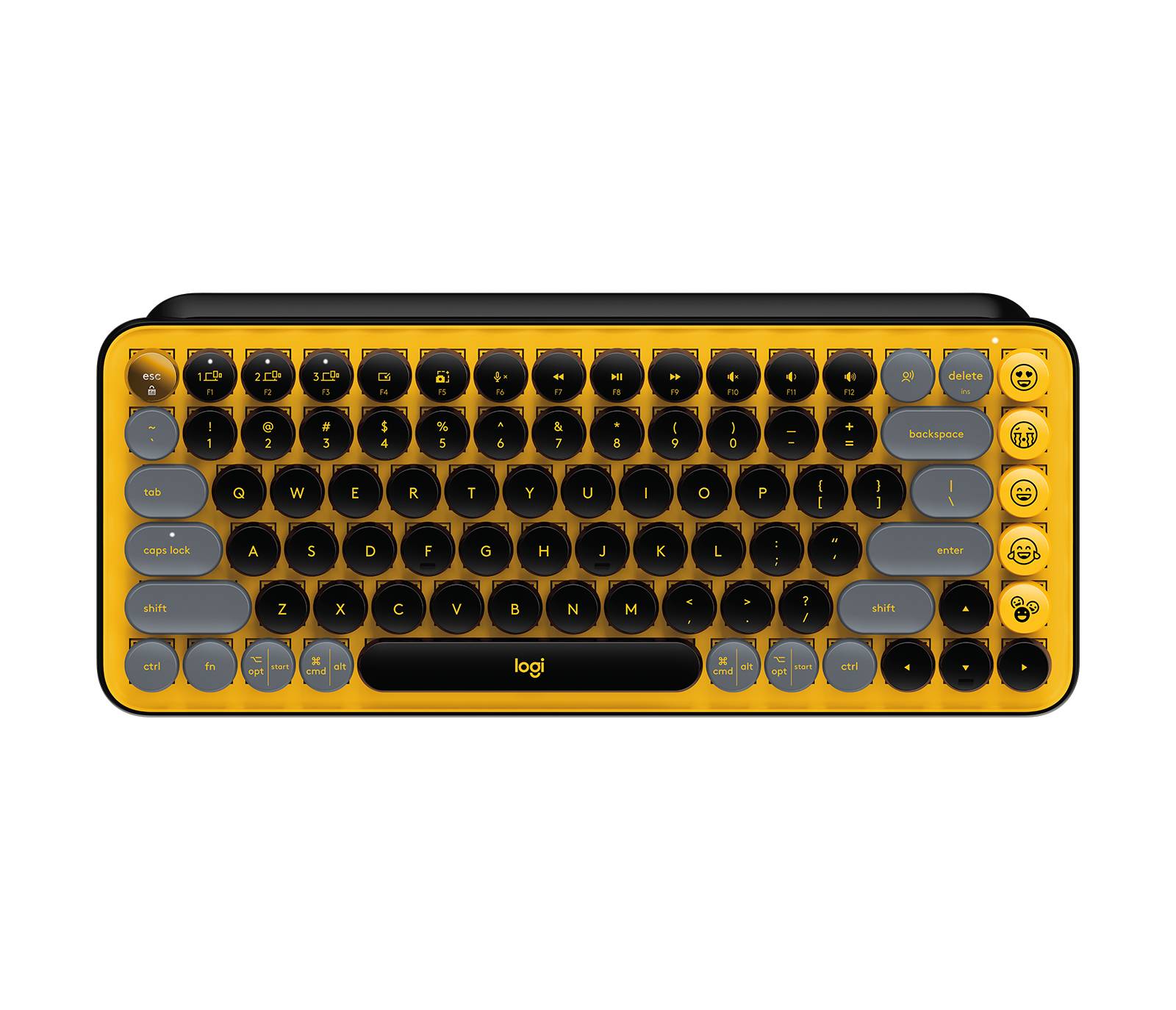 Rca Informatique - image du produit : POP KEYS WRLS MECH.KEYB. EMOJI BLAST-YELLOW - ESP - MEDITER