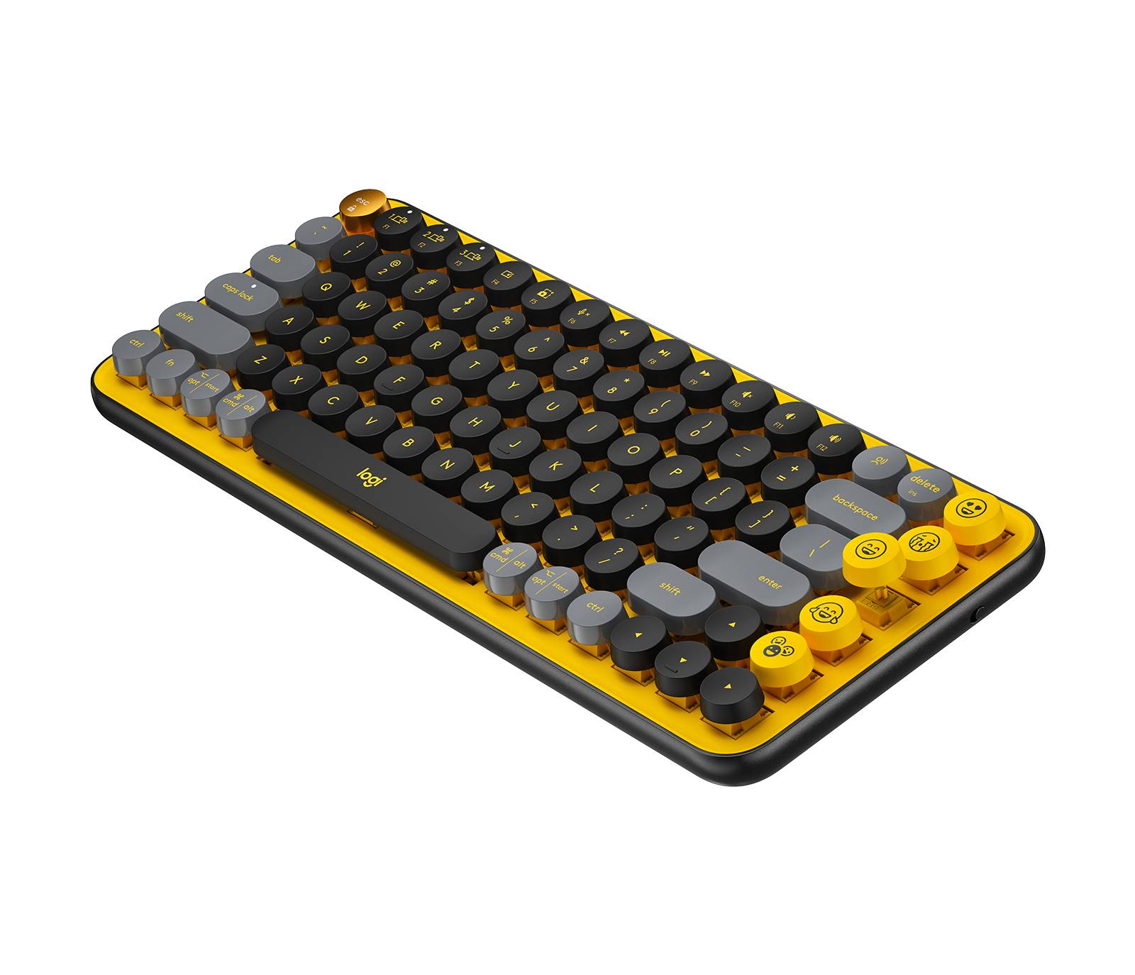 Rca Informatique - image du produit : POP KEYS WRLS MECH.KEYB. EMOJI BLAST-YELLOW - ESP - MEDITER