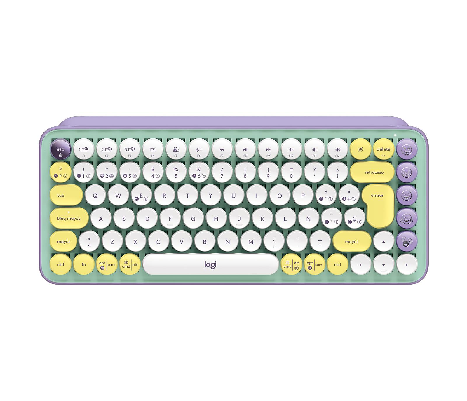 Rca Informatique - Image du produit : POP KEYS WRLS MECH.KEYB. EMOJI DAYDREAM-MINT - ESP - MEDITER