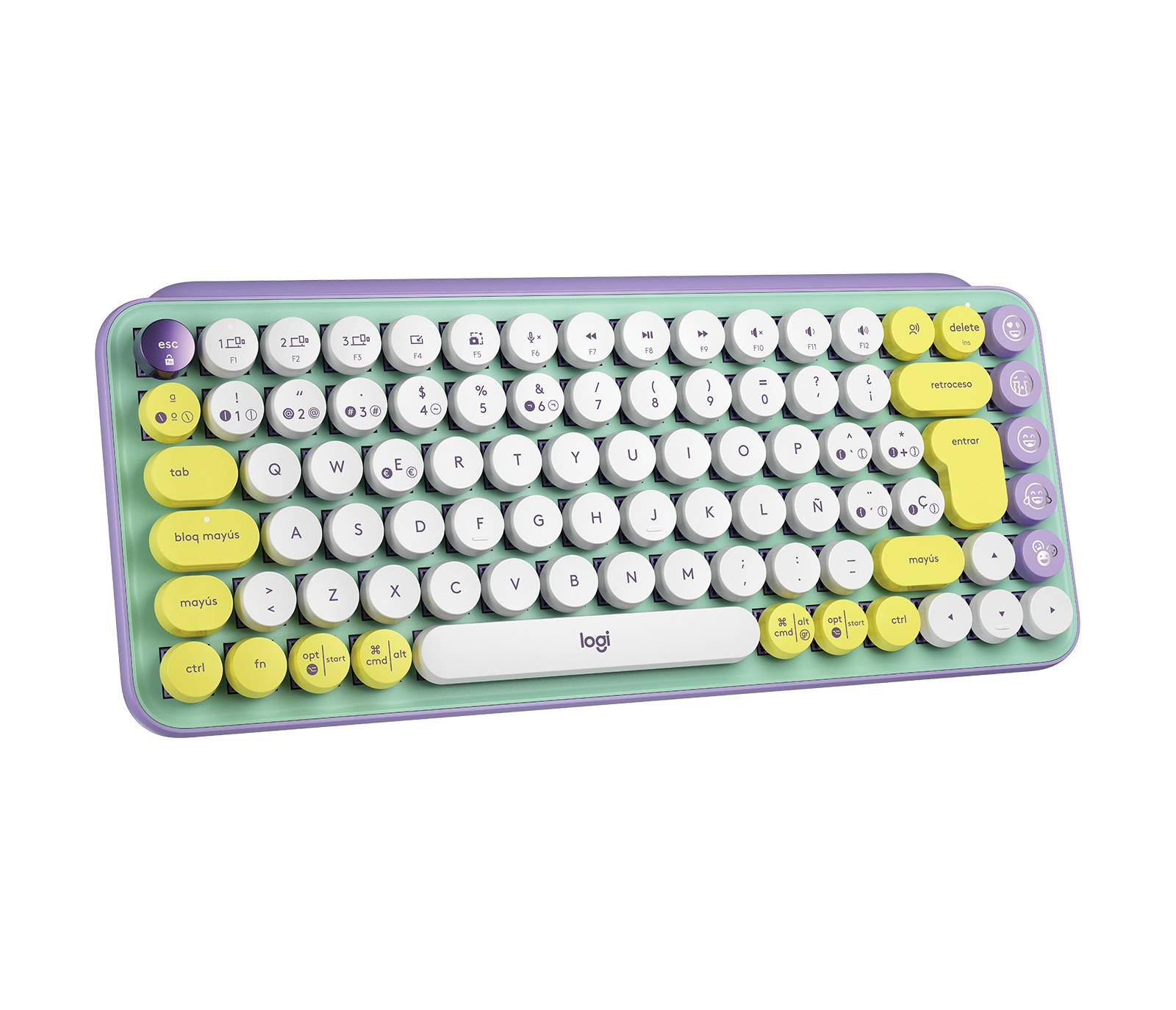 Rca Informatique - image du produit : POP KEYS WRLS MECH.KEYB. EMOJI DAYDREAM-MINT - ESP - MEDITER