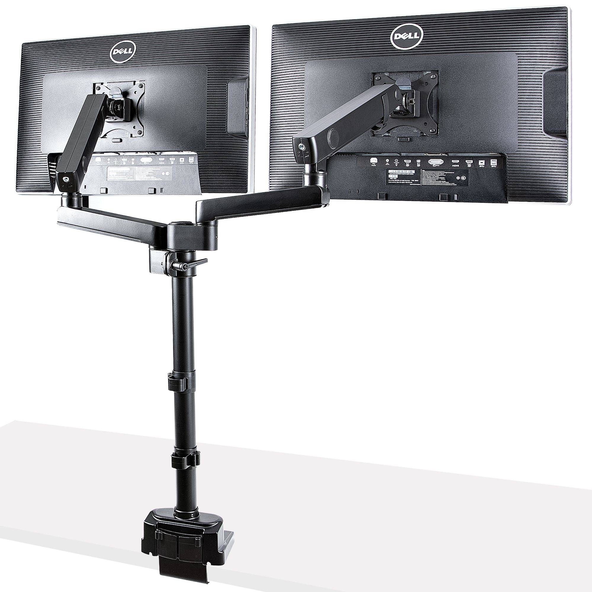 Rca Informatique - image du produit : DESK MOUNT DUAL MONITOR ARM - ARTICULATING MONITOR ARM