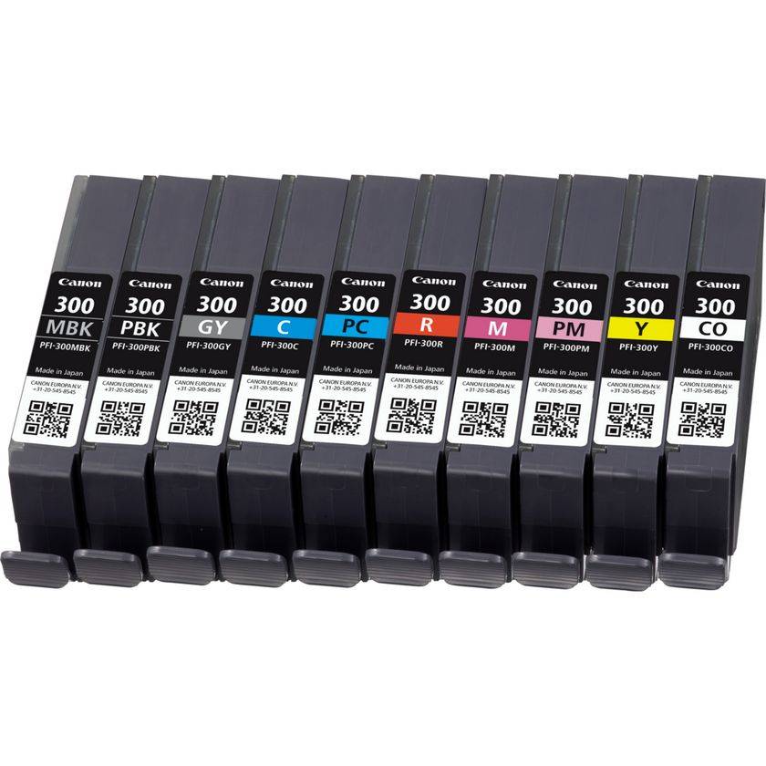 Rca Informatique - image du produit : PFI-300 10INK MULTI PACK MBK/PBK/C/M/Y/PC/PM/R/GY/CO