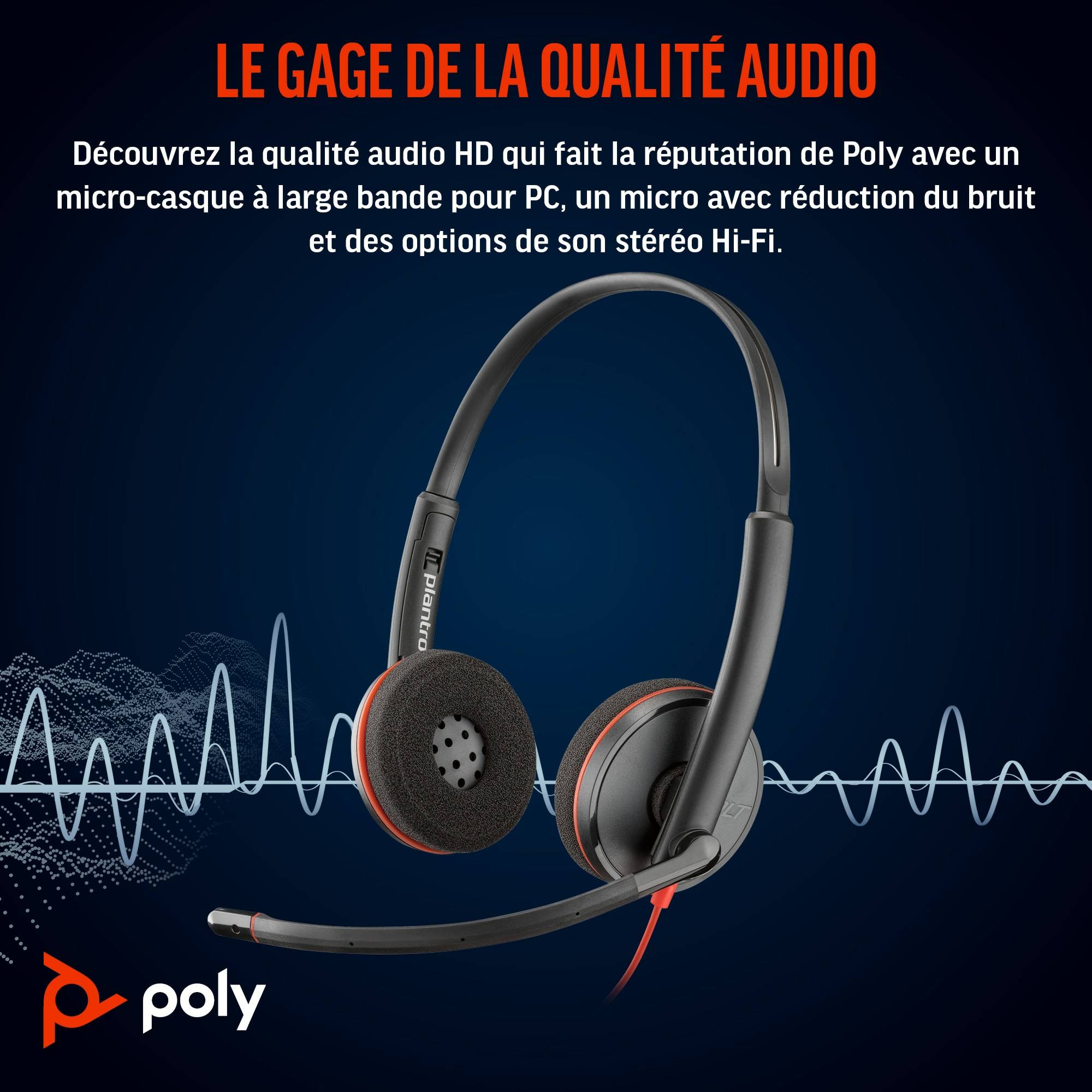 Rca Informatique - image du produit : POLY BW 3220 STEREO USB-C HS +USB-C/A