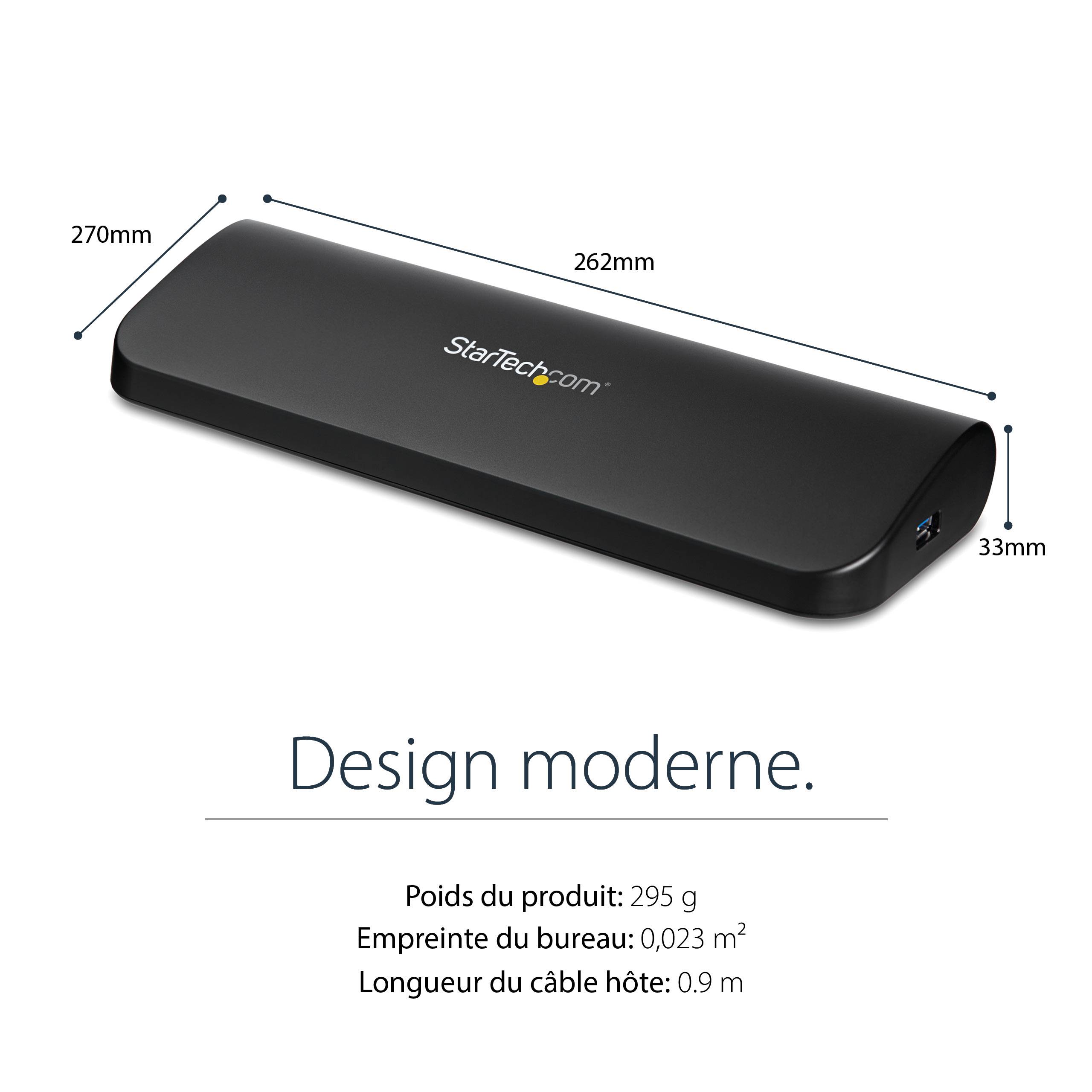 Rca Informatique - image du produit : DUAL MONITOR USB 3 ULTRABOOK DOCKING STATION PORT REPLICATOR