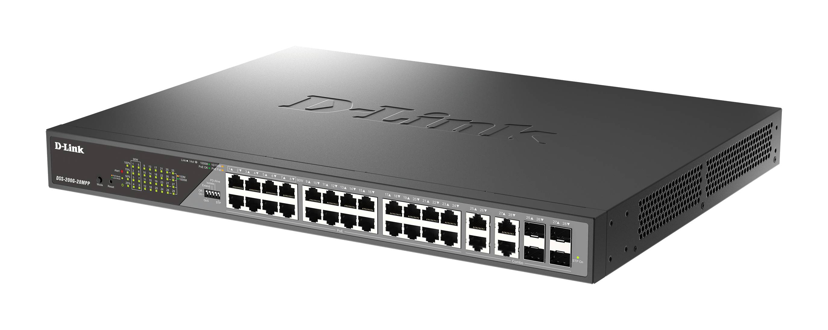 Rca Informatique - image du produit : 28-PORT DESKTOP GIGABIT POE SURVEILLANCE SWITCH 370W POE