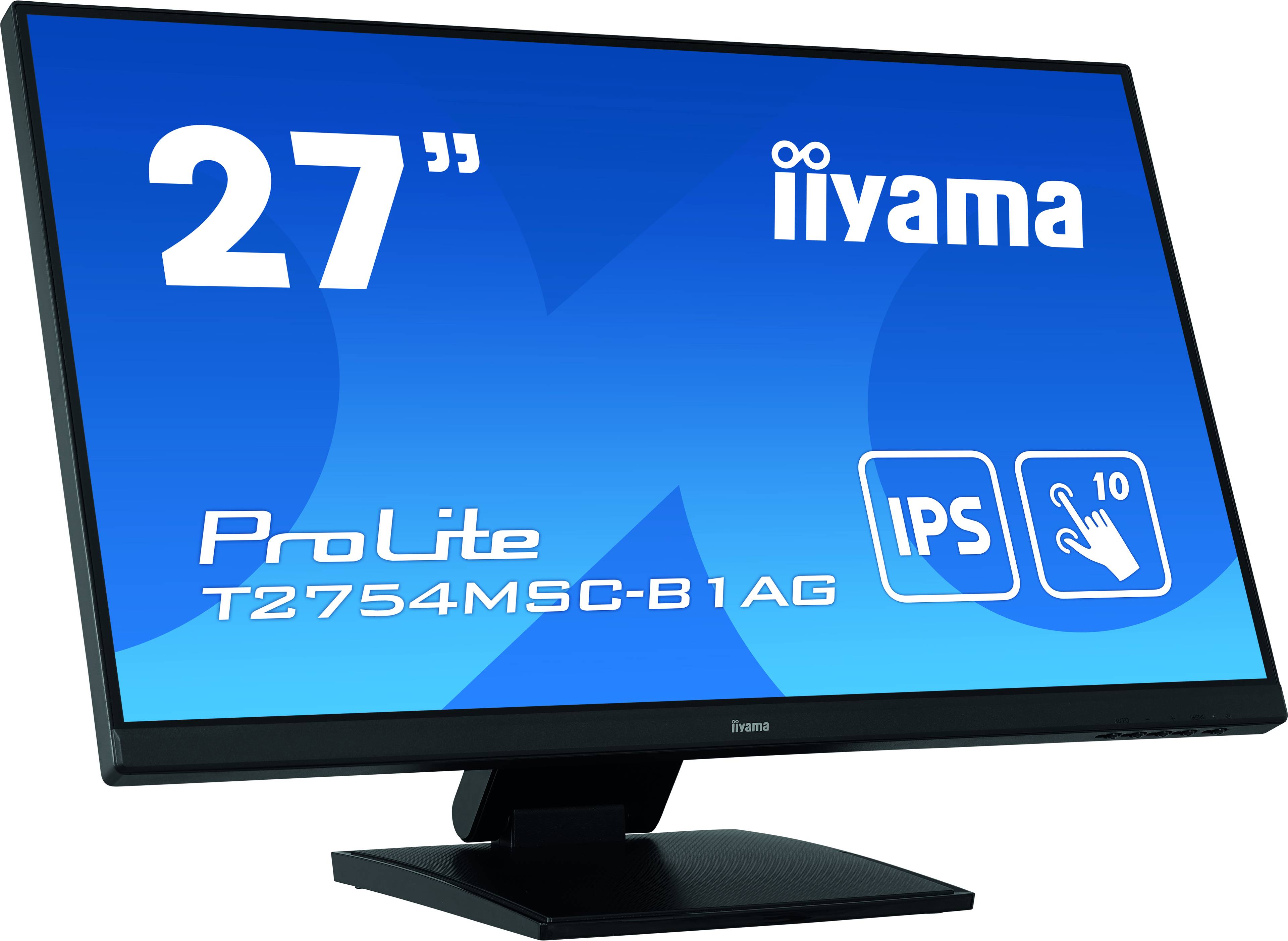 Rca Informatique - image du produit : T2754MSC-B1AG 27IN IPS FHD PCAP 300CD/HDMI/VGA/USB HUB