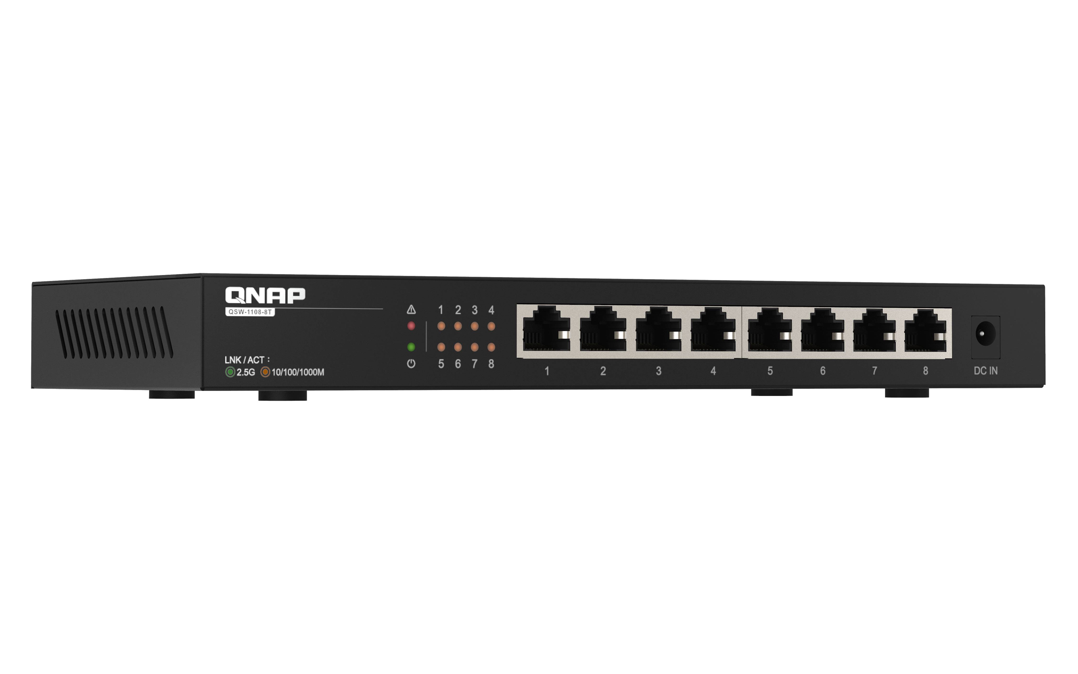 Rca Informatique - image du produit : QSW-1108-8T 8 PORTS 2.5GBPS W RJ45 UNMANAGED SWITCH