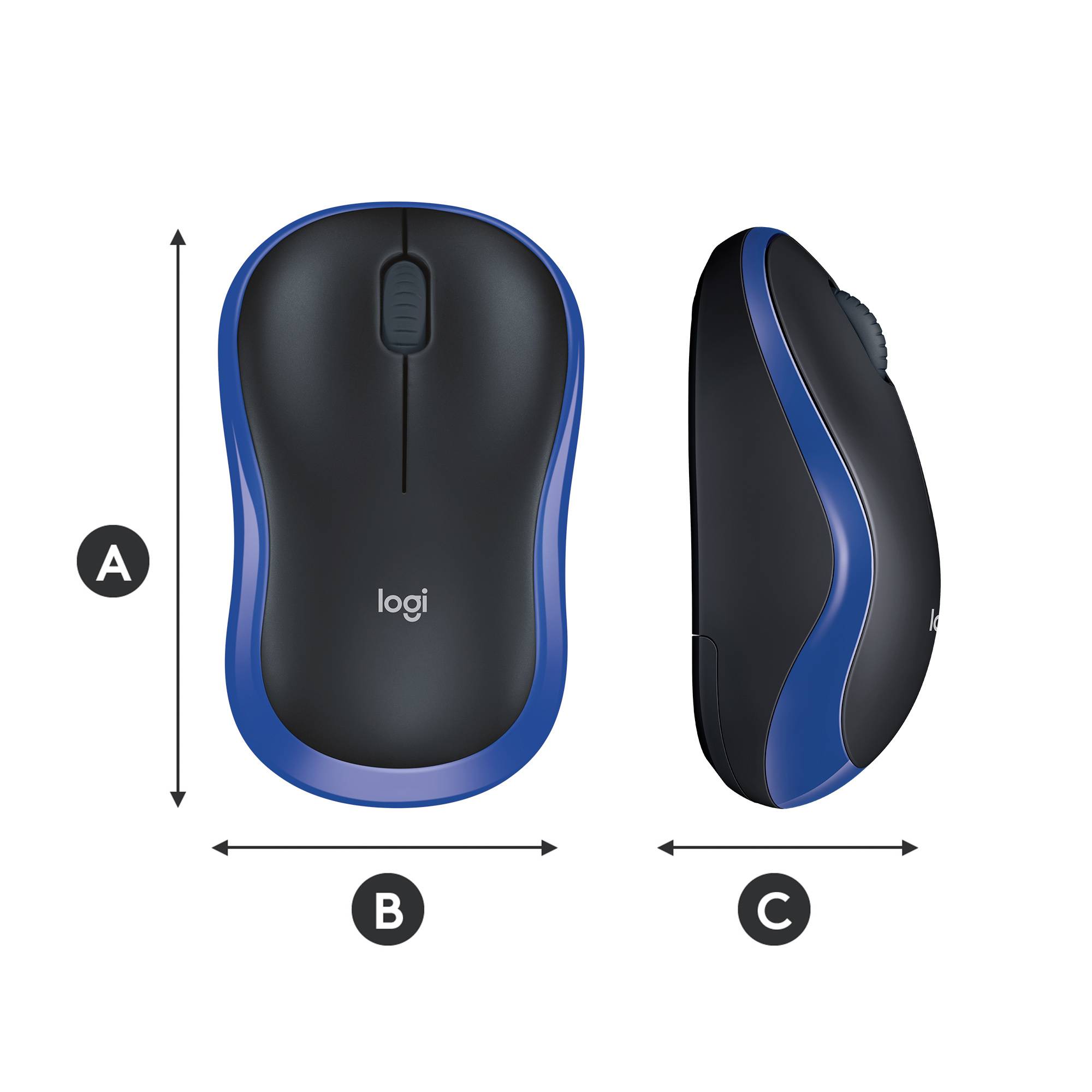 Rca Informatique - image du produit : WIRELESS MOUSE M185 BLUE USB CORDLESS