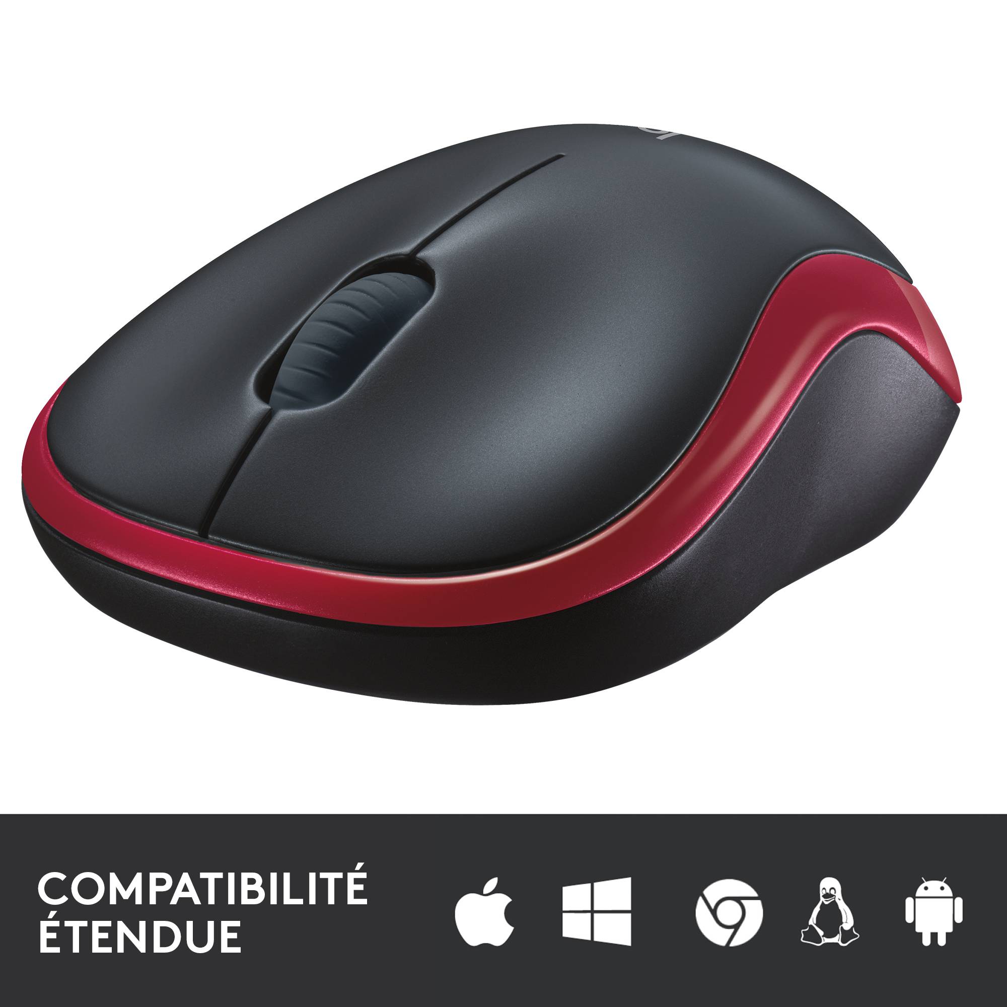 Rca Informatique - image du produit : WIRELESS MOUSE M185 RED USB CORDLESS