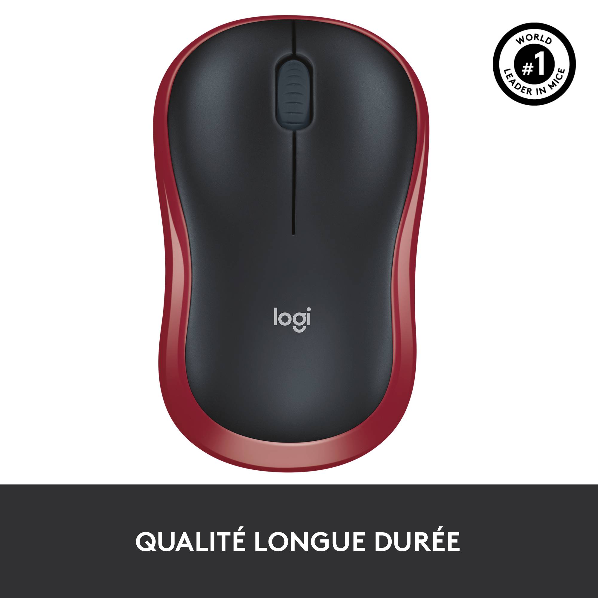 Rca Informatique - image du produit : WIRELESS MOUSE M185 RED USB CORDLESS