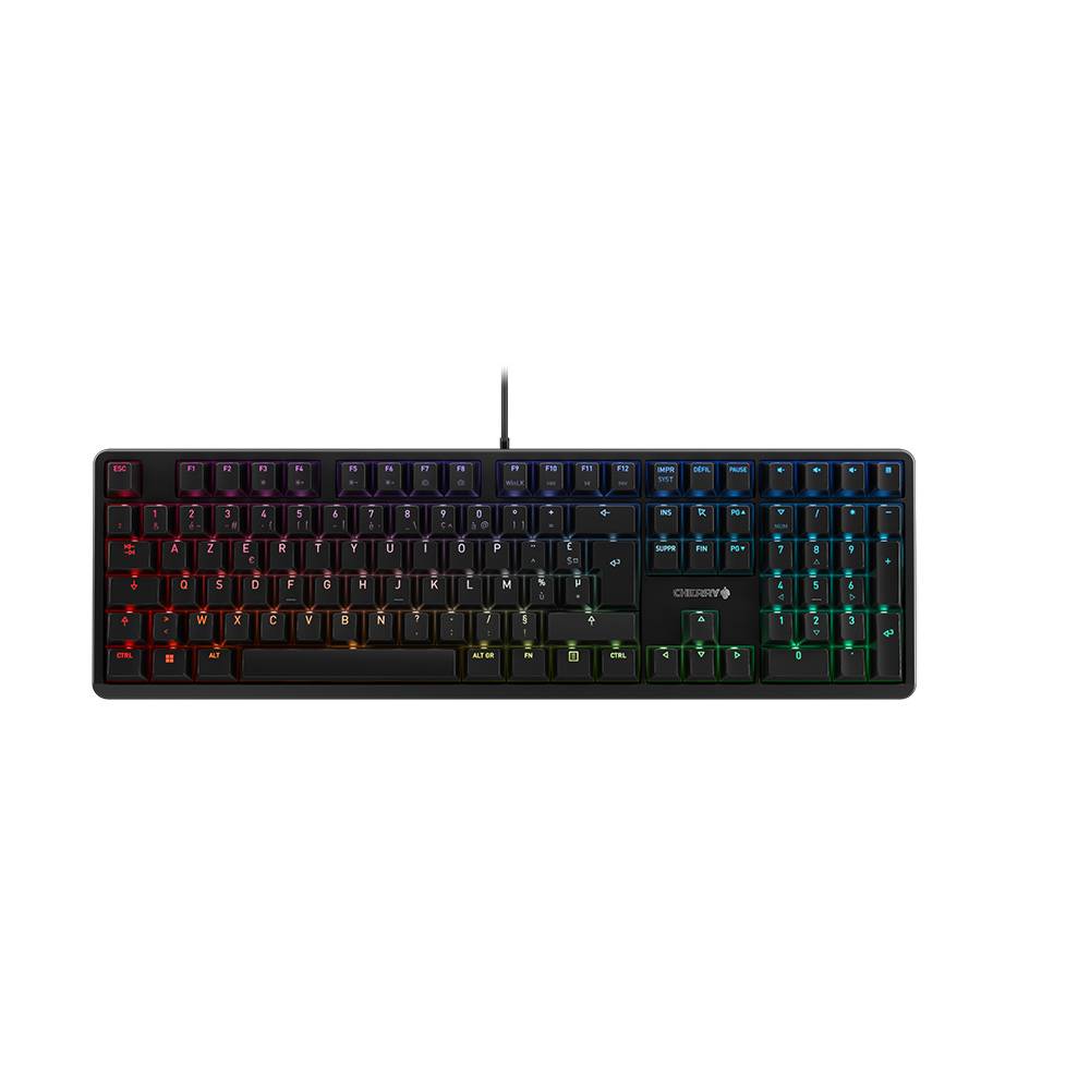 Rca Informatique - Image du produit : CHERRYG80-3000N RGB CORDED KEYBOARD USB FR BLACK 460X185X40